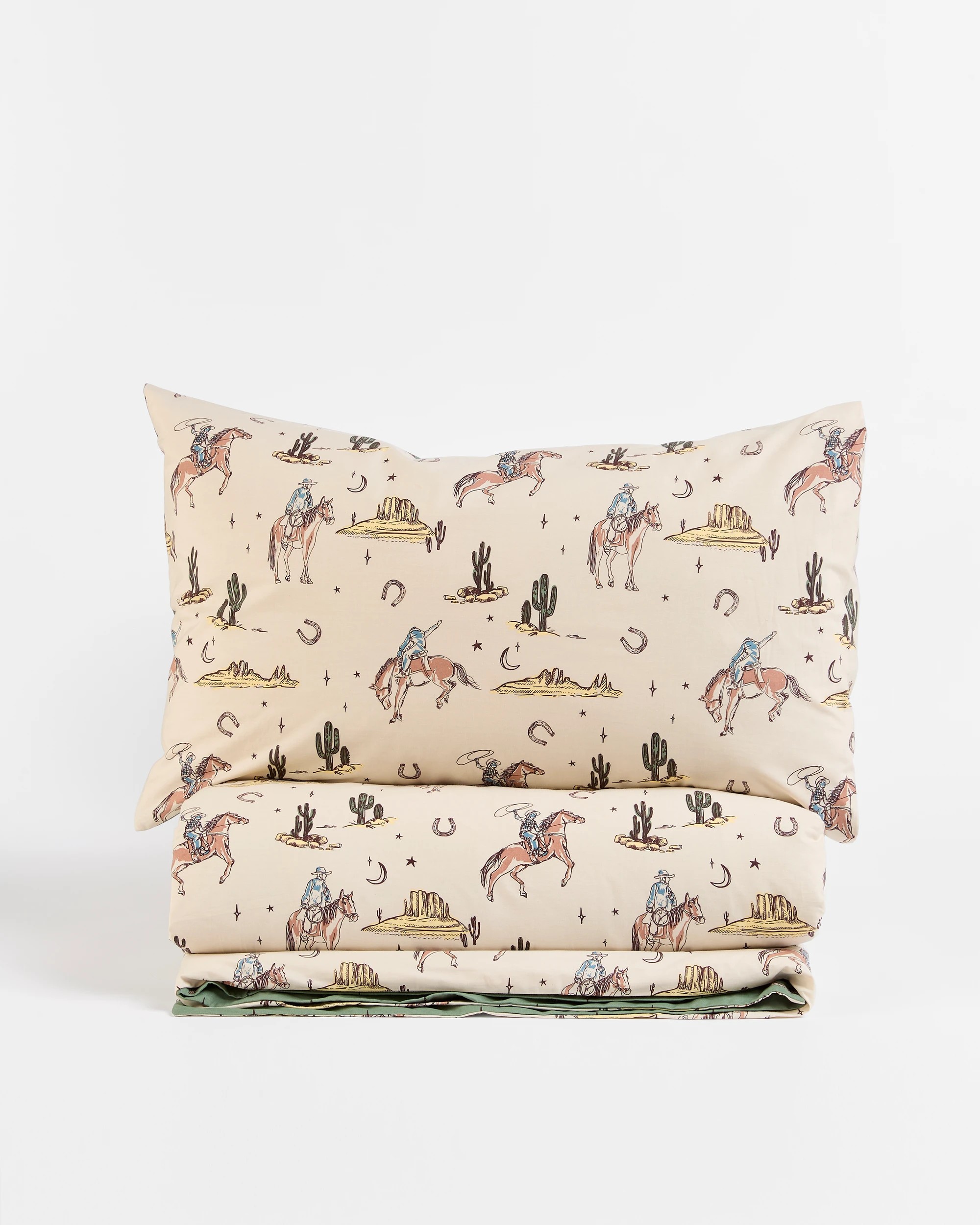 2 Target Australian Cotton Ryder Cowboy Kids Quilt Cover Set - Single Bed - Natural, 2 of 10