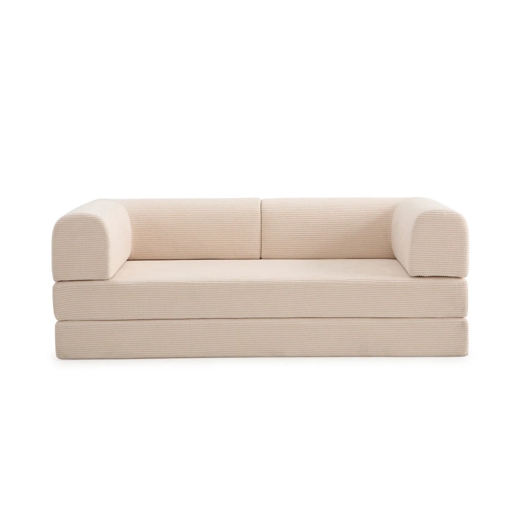 3 Zzz Atelier Luna Modular Convertible Sofa Bed - Beige, 3 of 8