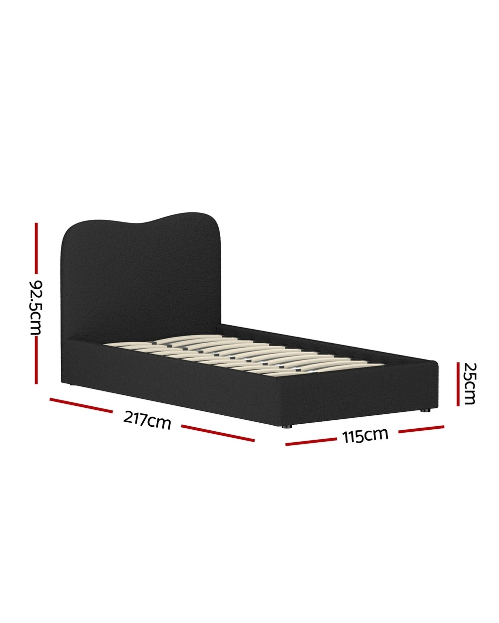 2 Artiss Bed Frame King Single Size
 - Black, 2 of 3