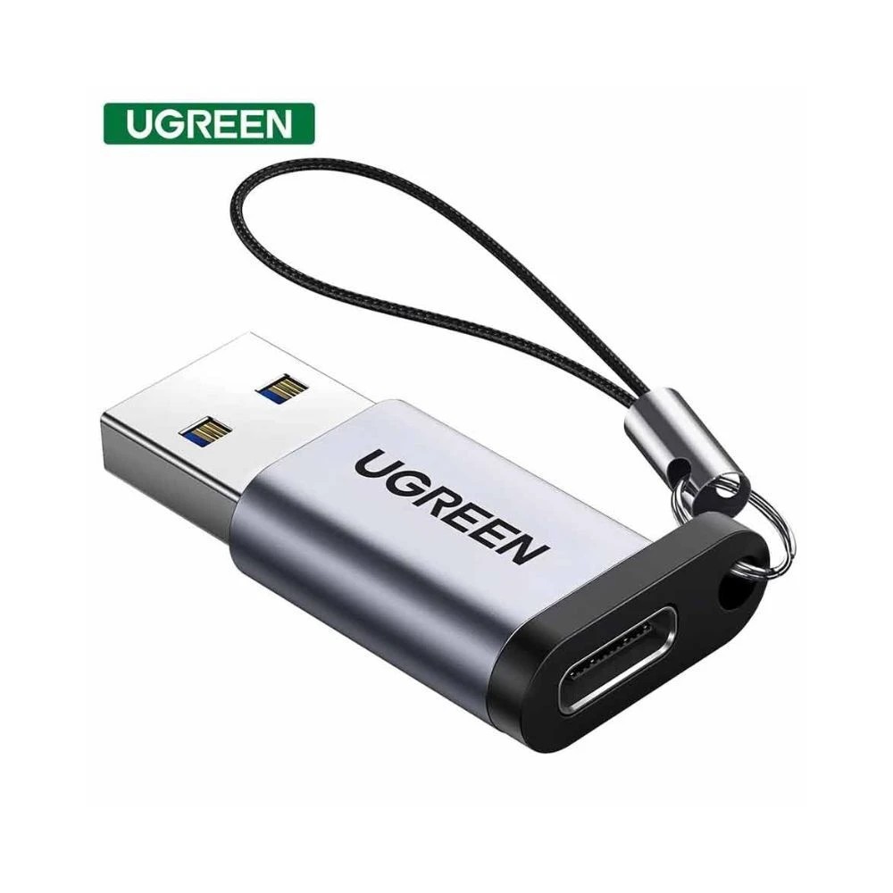 1 Ugreen USB 3.0 to USB-C Adapter M F 5Gbps Data Transfer 3A Charging Gray, 1 of 1