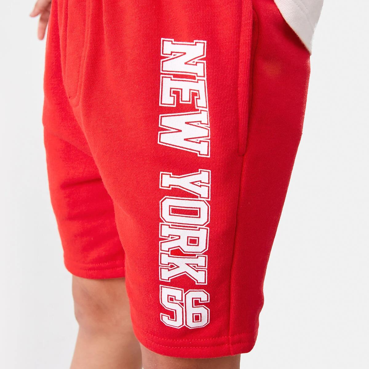 5 Graphic Knit Shorts Flame Red, 5 of 9