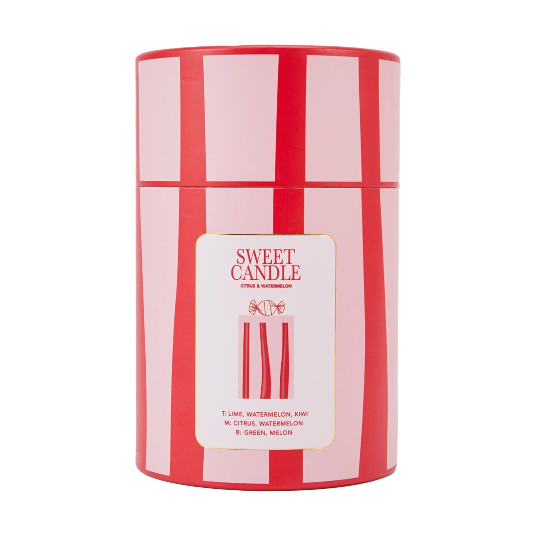 5 Christmas Red Glass Candy Candle, 5 of 6