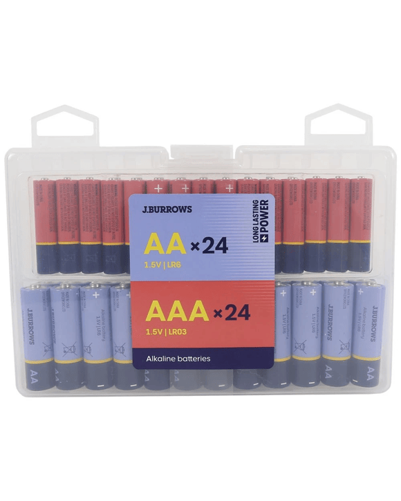 J.Burrows Batteries Mixed 48 Pack