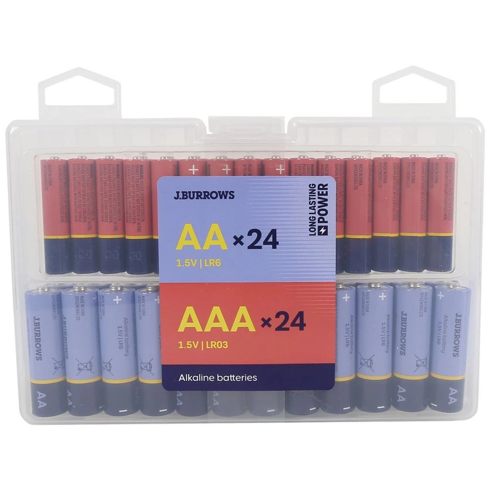 1 J.Burrows Batteries Mixed 48 Pack, 1 of 7