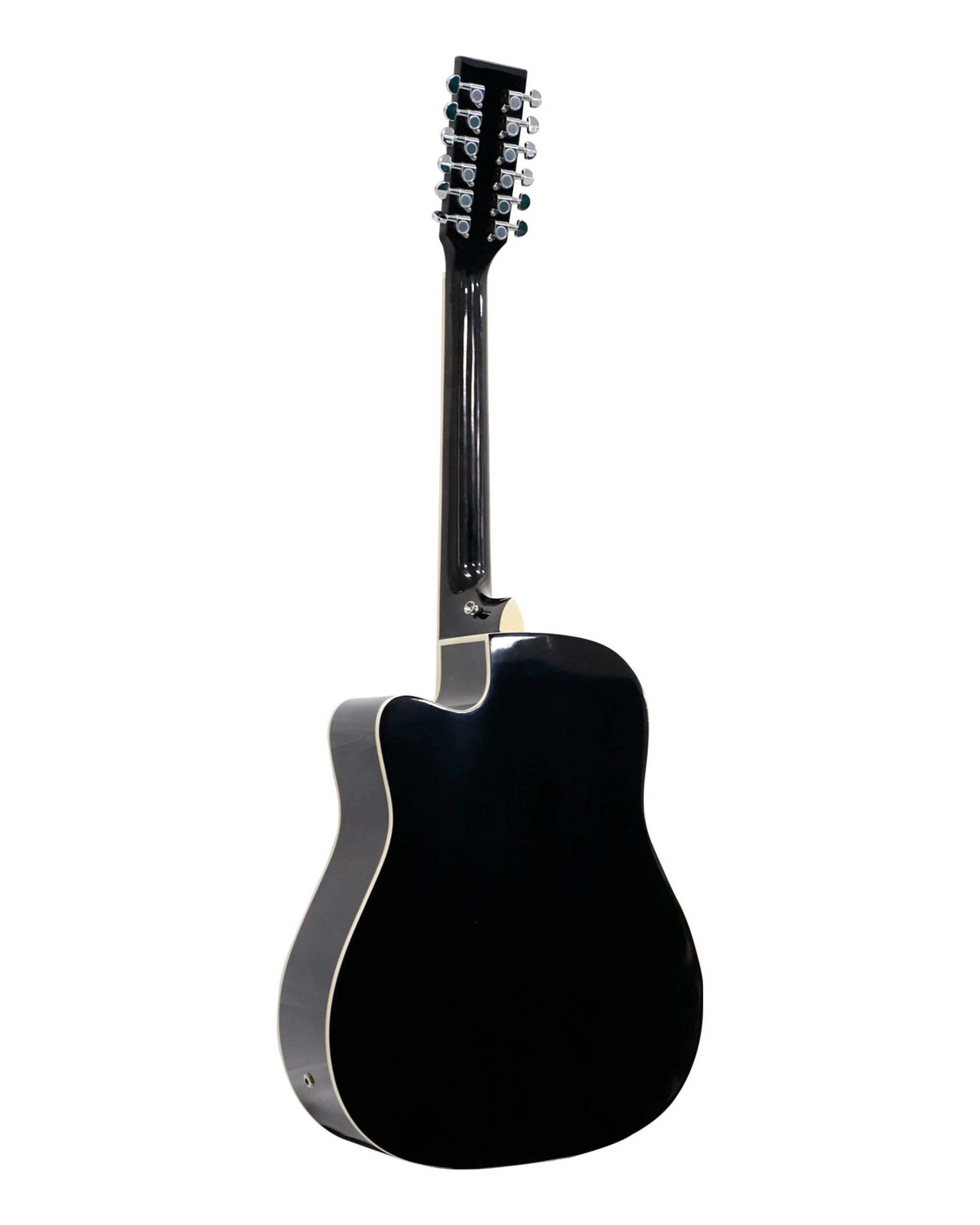3 Karrera 12-String Acoustic Guitar with EQ in - Black, 3 of 4