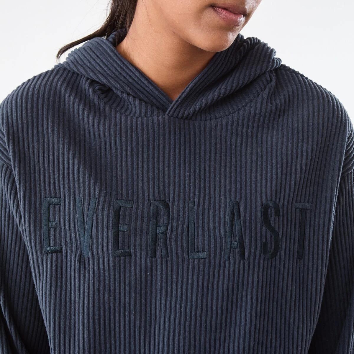 6 Everlast Womens Ribbed Luxe Hoodie Wshed Navy, 6 of 6
