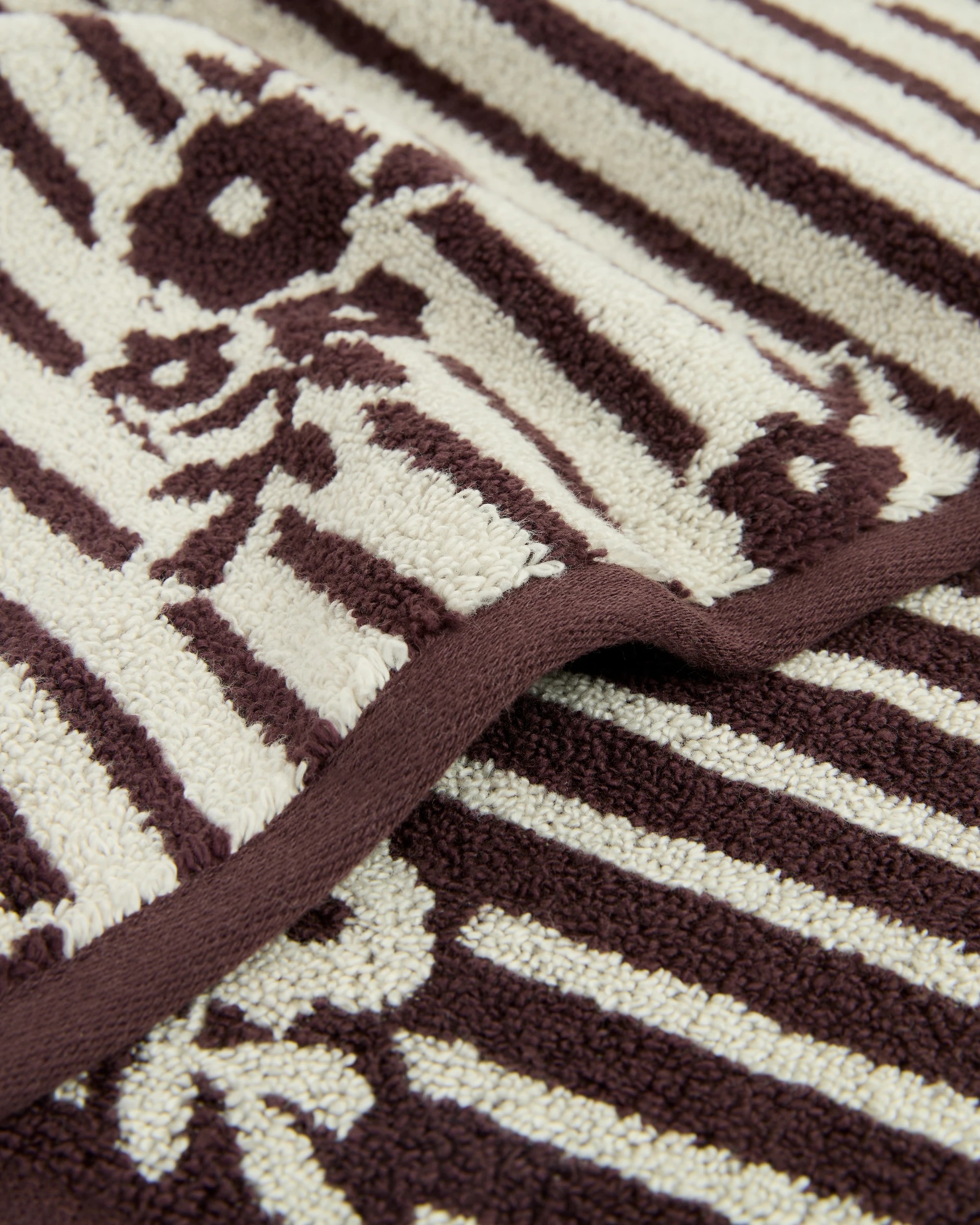 2 Target Jasmine Floral Stripe Australian Cotton Hand Towel - Brown, 2 of 2