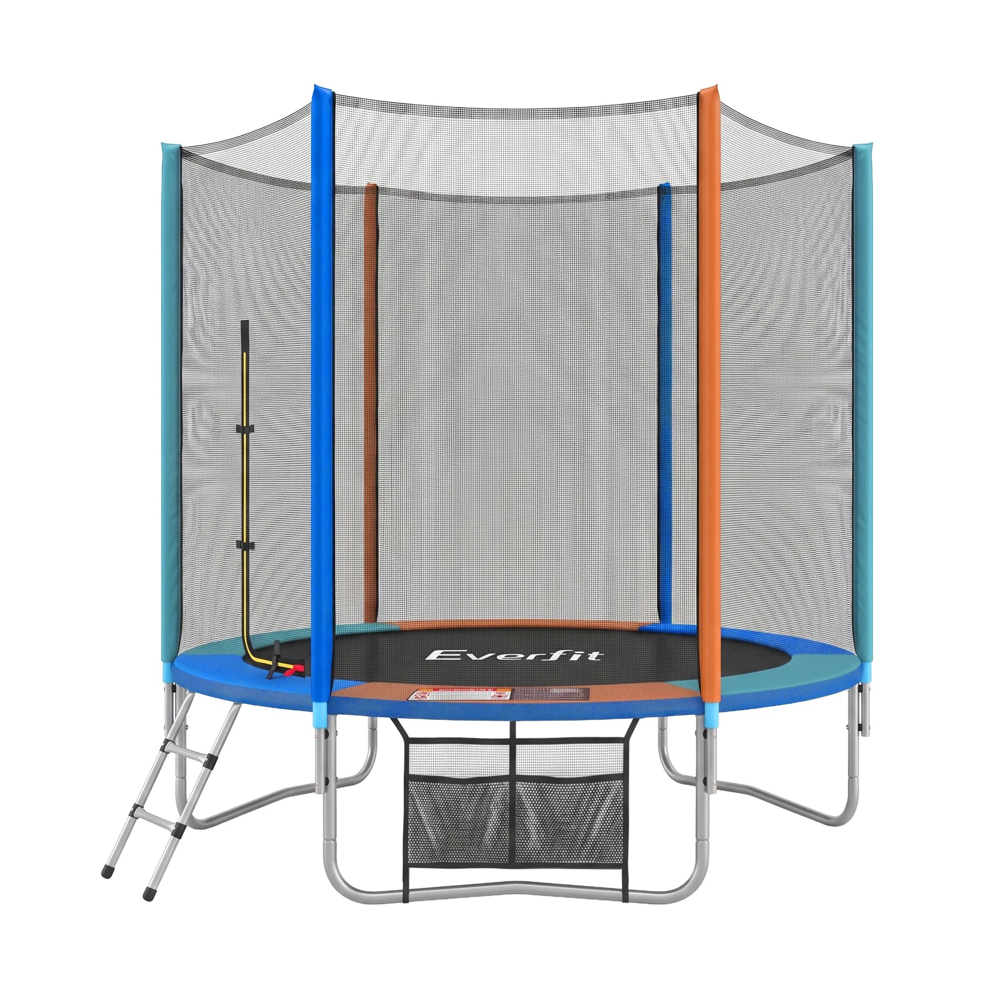 3 Everfit 6FT Kids Trampoline with Enclosure Net Storage Bag 60KG Capacity Outdoor Rebounder - Multi, 3 of 7