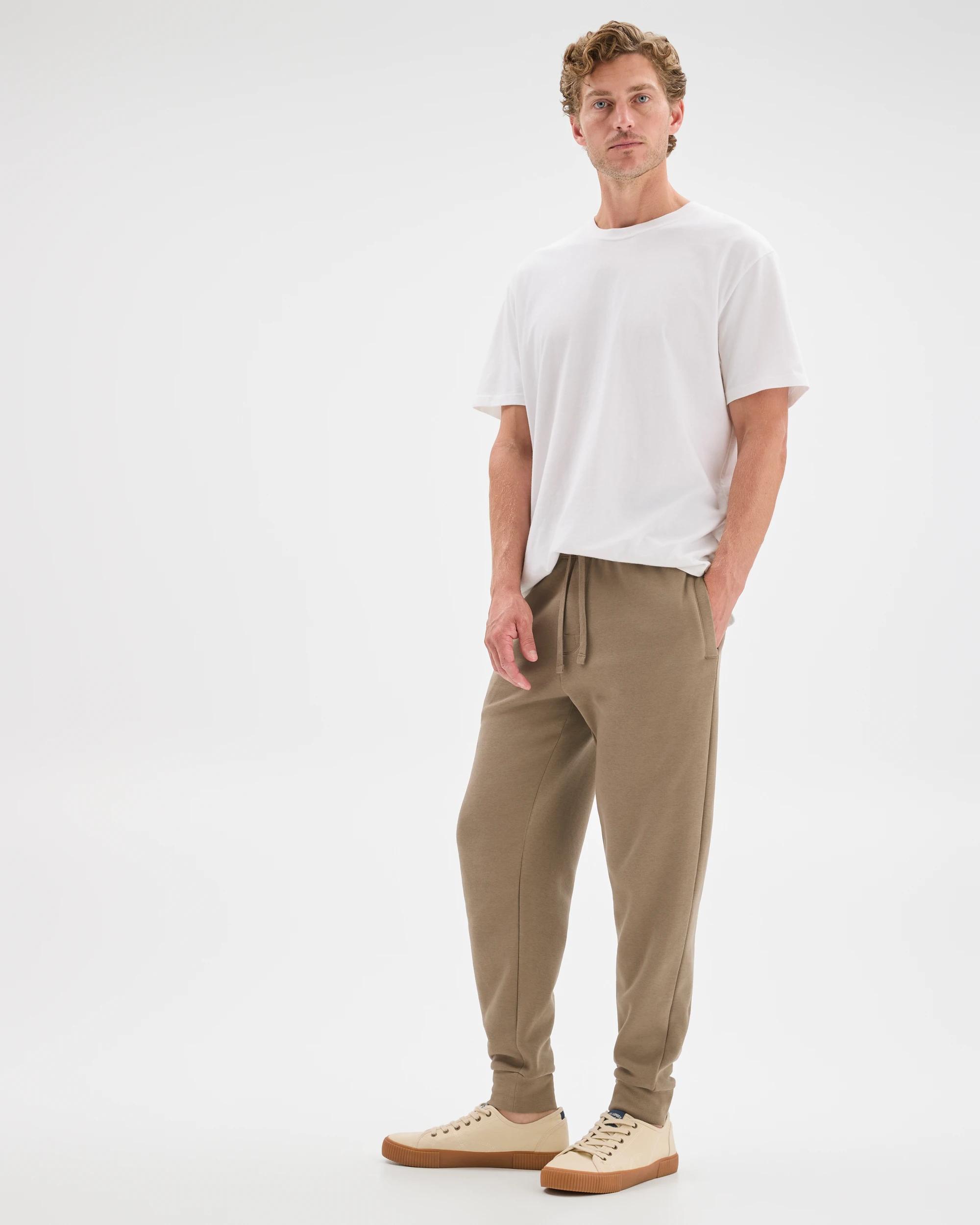 4 Target Man Australian Cotton Blend Cuffed Trackpants MUSHROOM, 4 of 7
