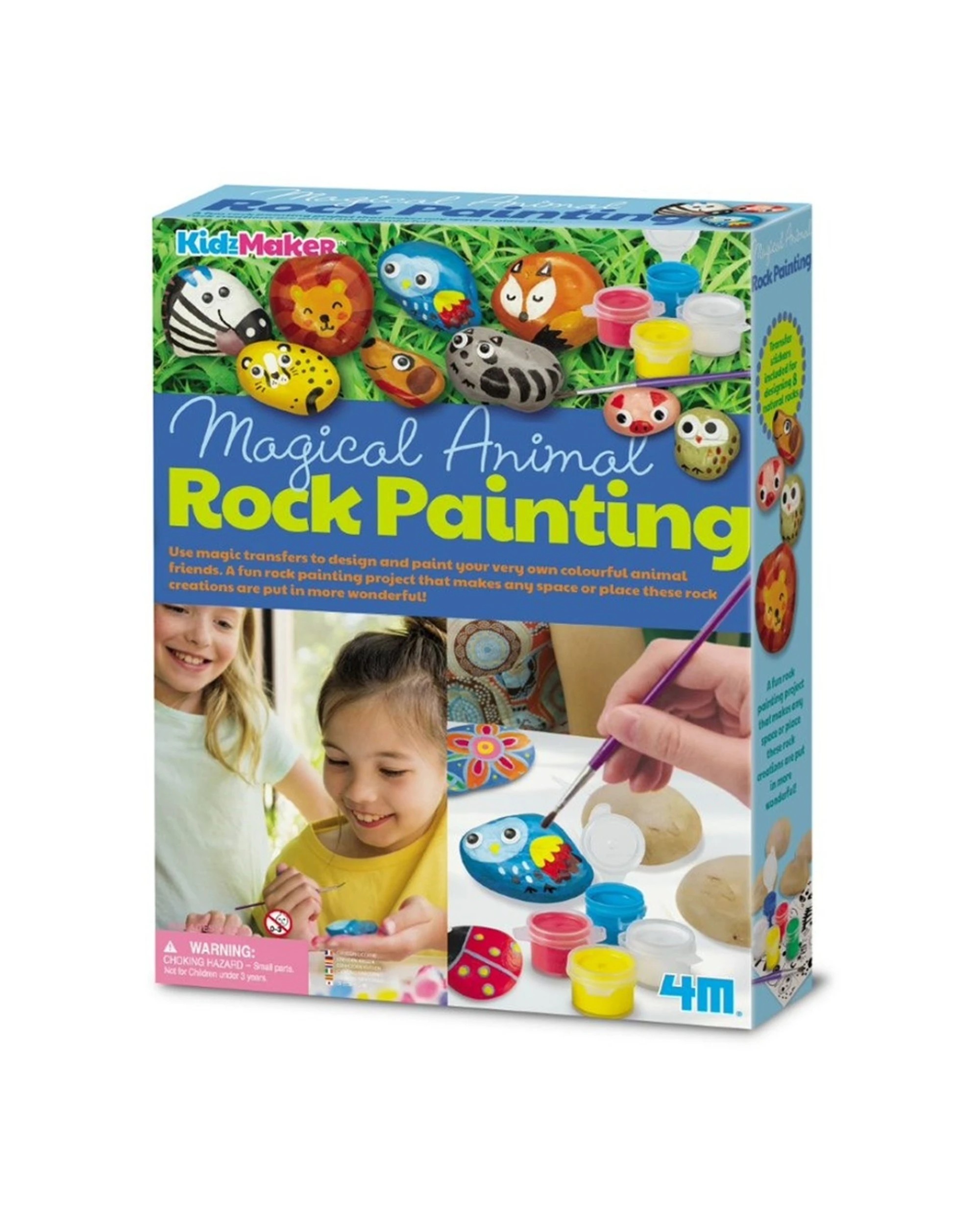 1 4M KidzMaker Paint Your Own Garden Rock DIY Activity Kids Art Craft Toy - Multi, 1 of 3