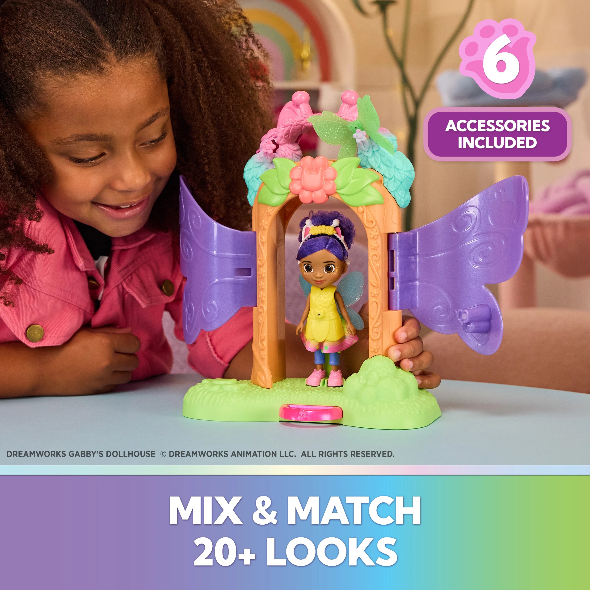 4 Gabby's Dollhouse Fairylandia Fairy Magic Reveal Playset, 4 of 6