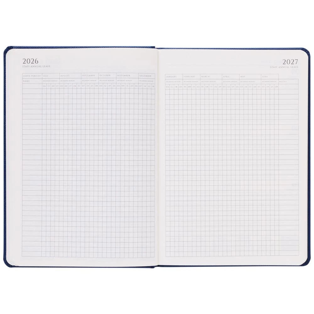 5 J.Burrows A5 Week to View Textured FY26/27 Diary Navy, 5 of 6