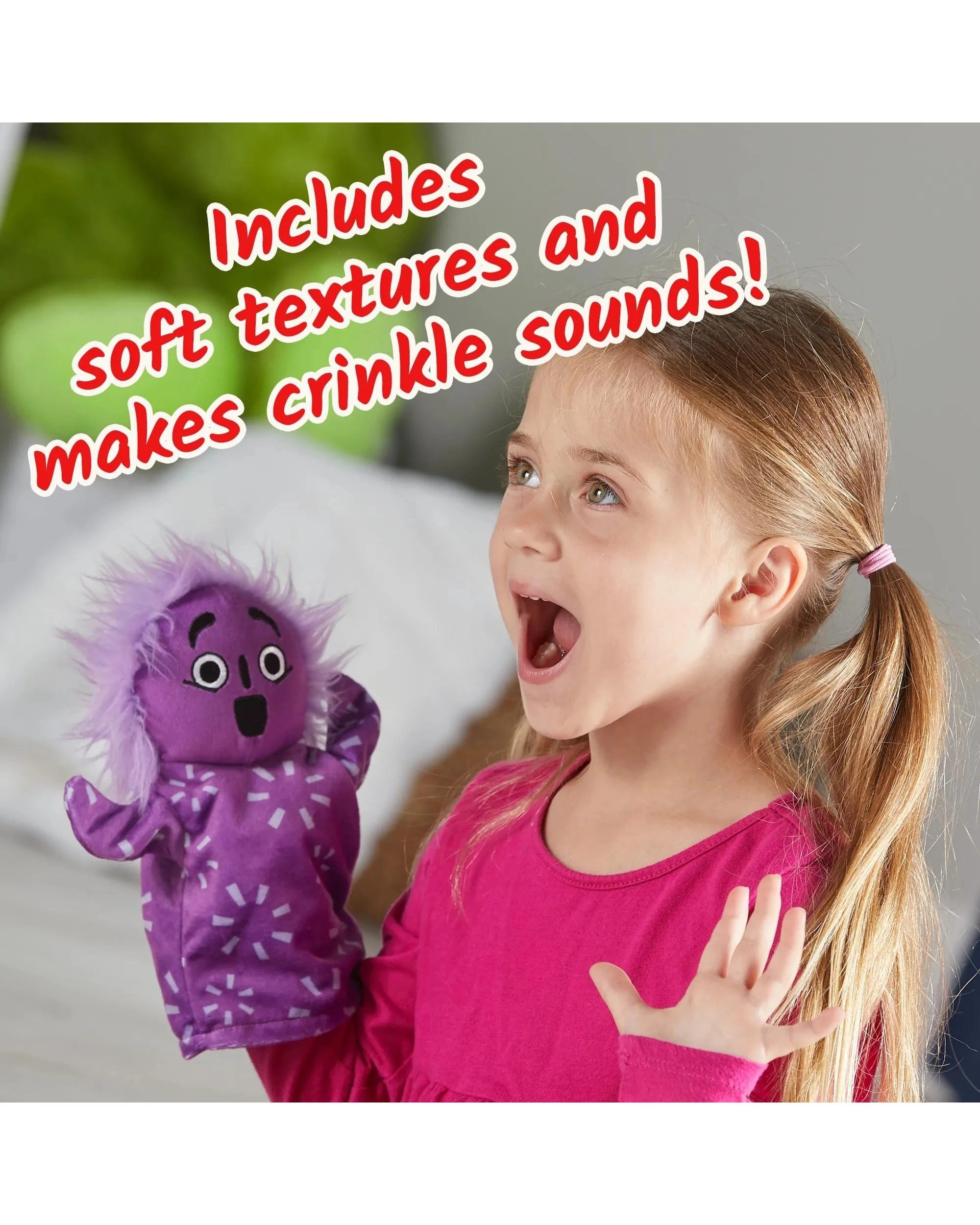 6 Hand2Mind Feelings Family Hand Puppets, 6 of 7