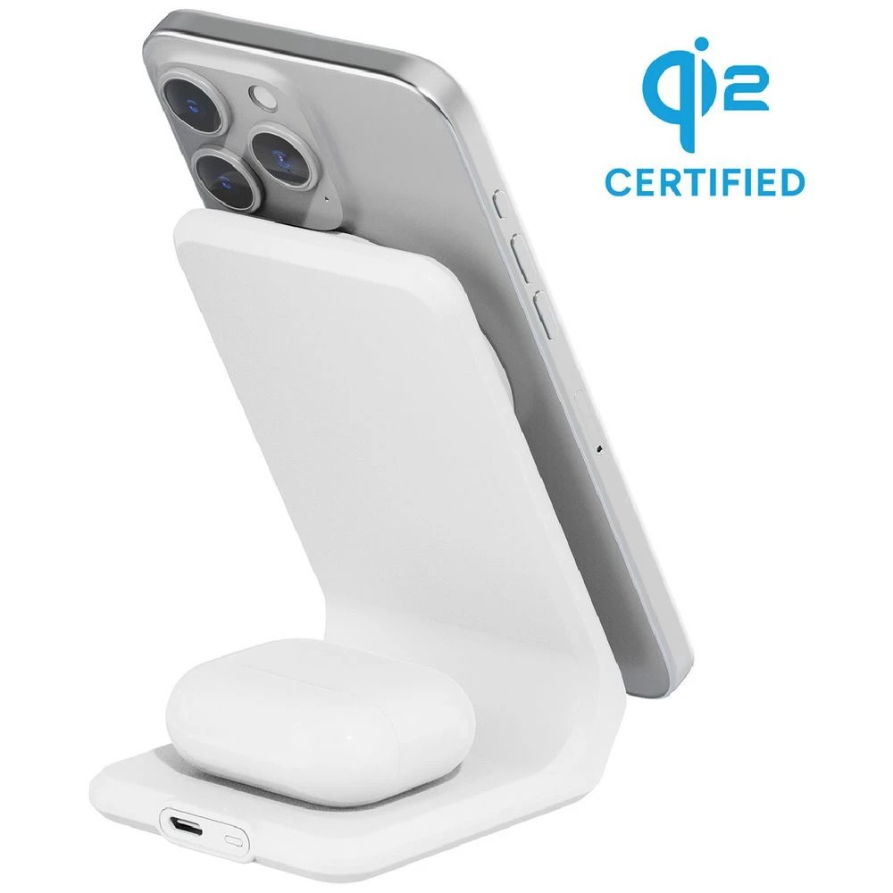 5 Comsol 2-in-1 Qi2 Magnetic Wireless Charging Stand White, 5 of 6