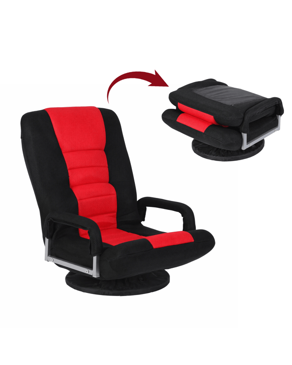 Artiss Floor Gaming Chair with 360 Swivel, 6-Position Backrest for Gaming - Multi