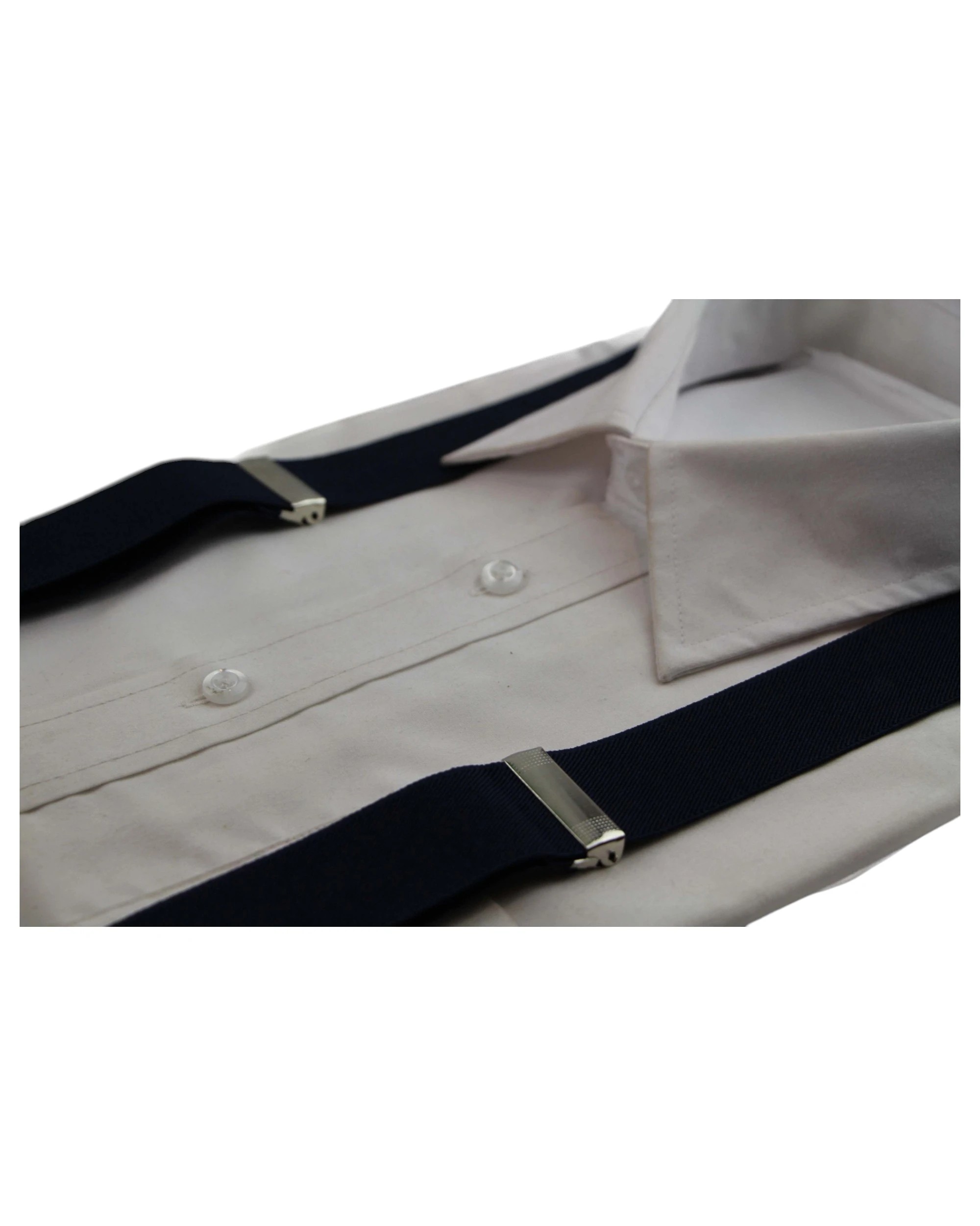 3 Zasel Mens Wide Heavy Duty Adjustable 100cm Navy Suspenders, 3 of 4