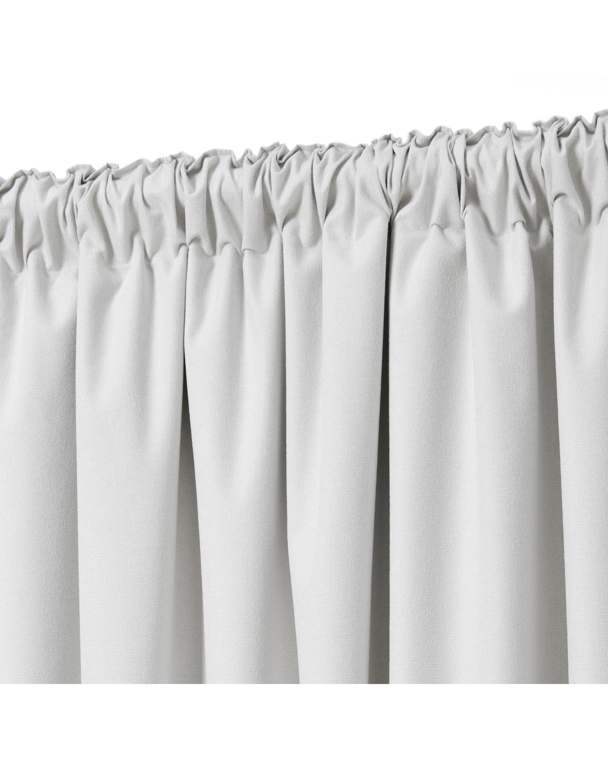 6 Cadence & Co. Bennett Faux Linen Blockout Multi Header Curtain Twin Pack 90x223cm - Cloud, 6 of 8