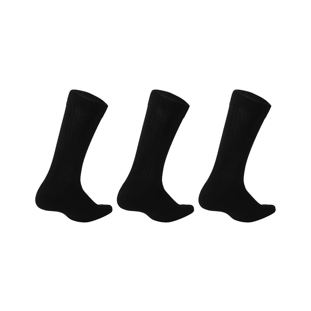 2 3 Pack Bamboo Rib Socks BLACK, 2 of 3