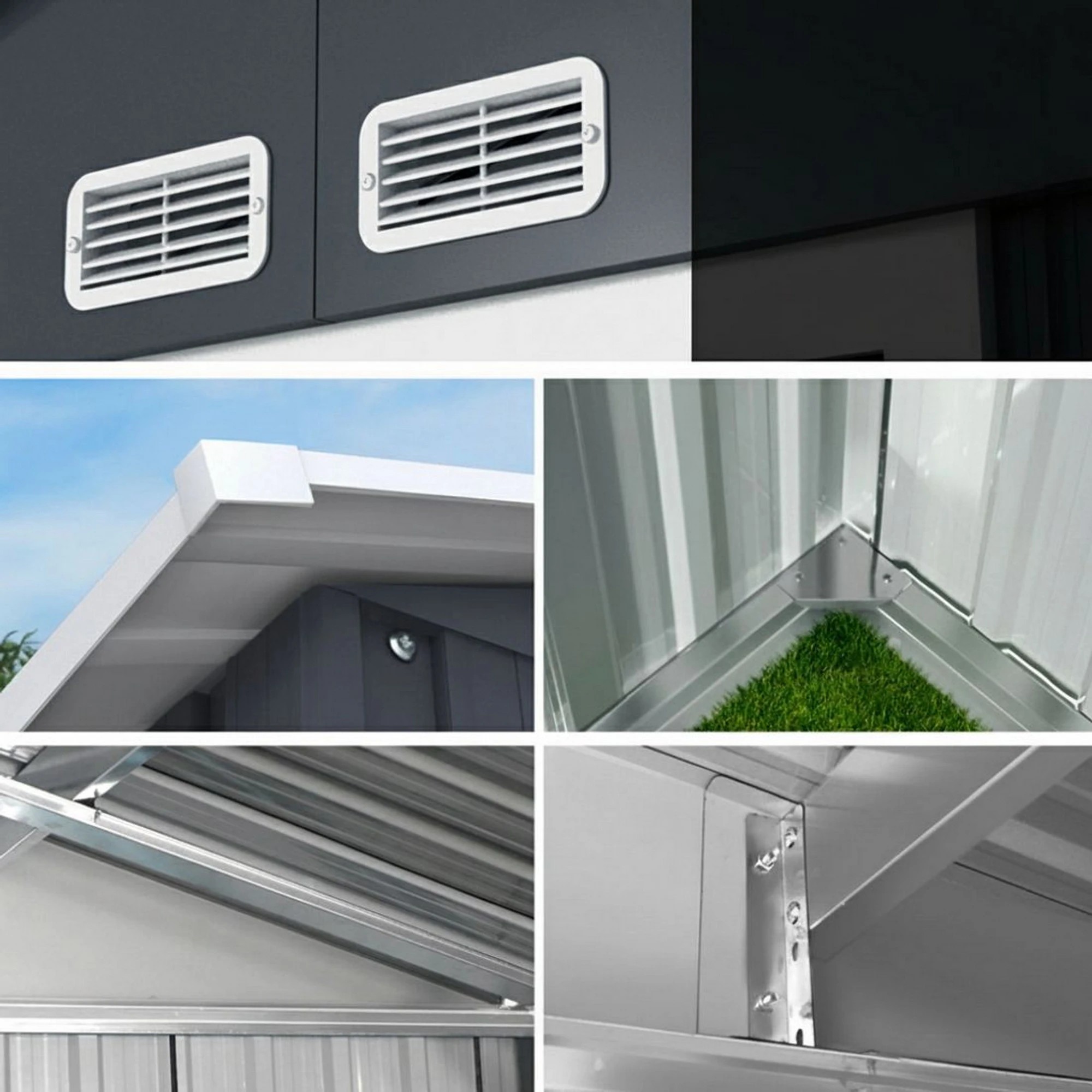 7 Giantz Garden Shed Outdoor Storage Tool Workshop House Shelter Sliding Door - Grey, 7 of 7