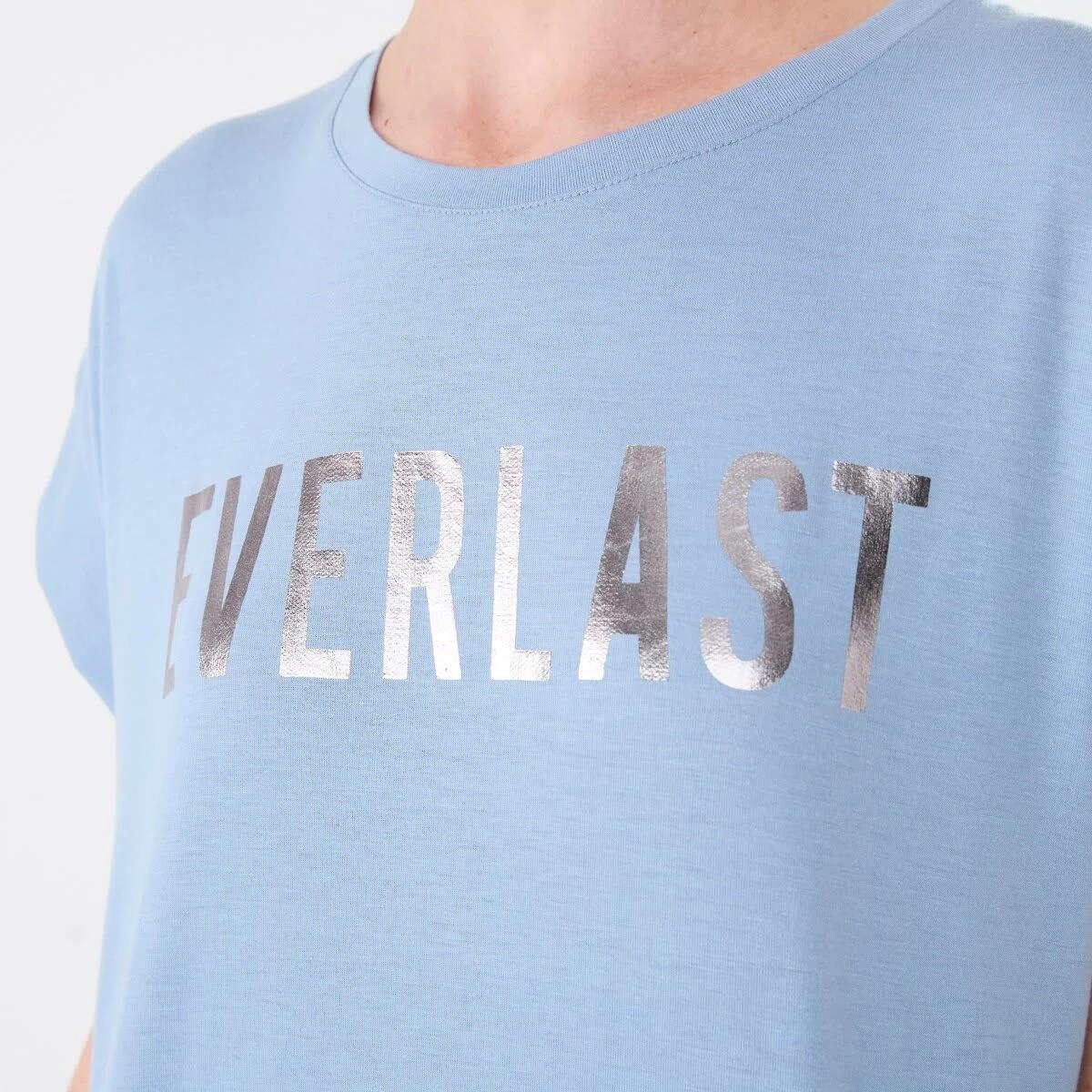 5 Everlast Womens Relaxed Longline T-shirt EVERLAST OASIS BLUE, 5 of 6