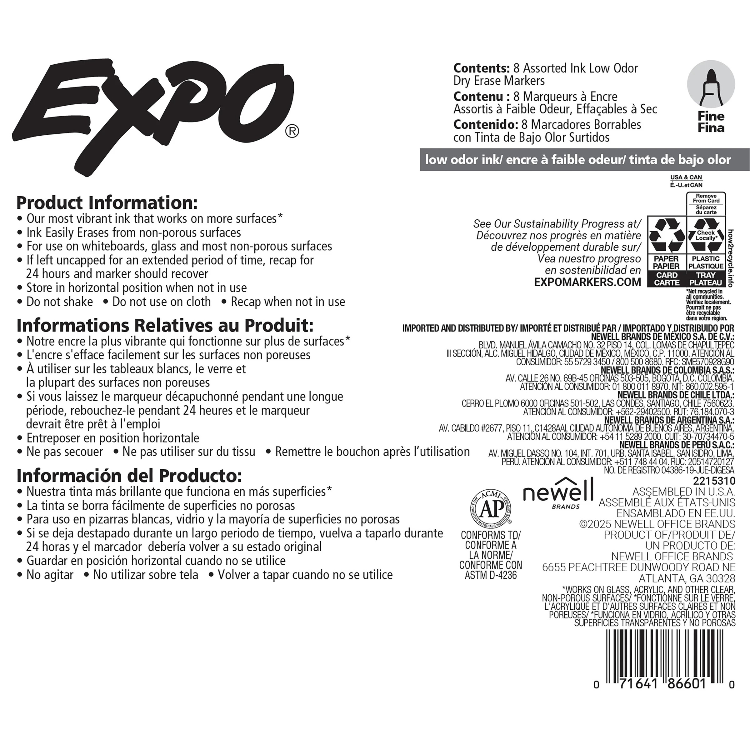 2 Anko 8 Pack Expo Dry Erase Fine Tip Marker - Multi, 2 of 10