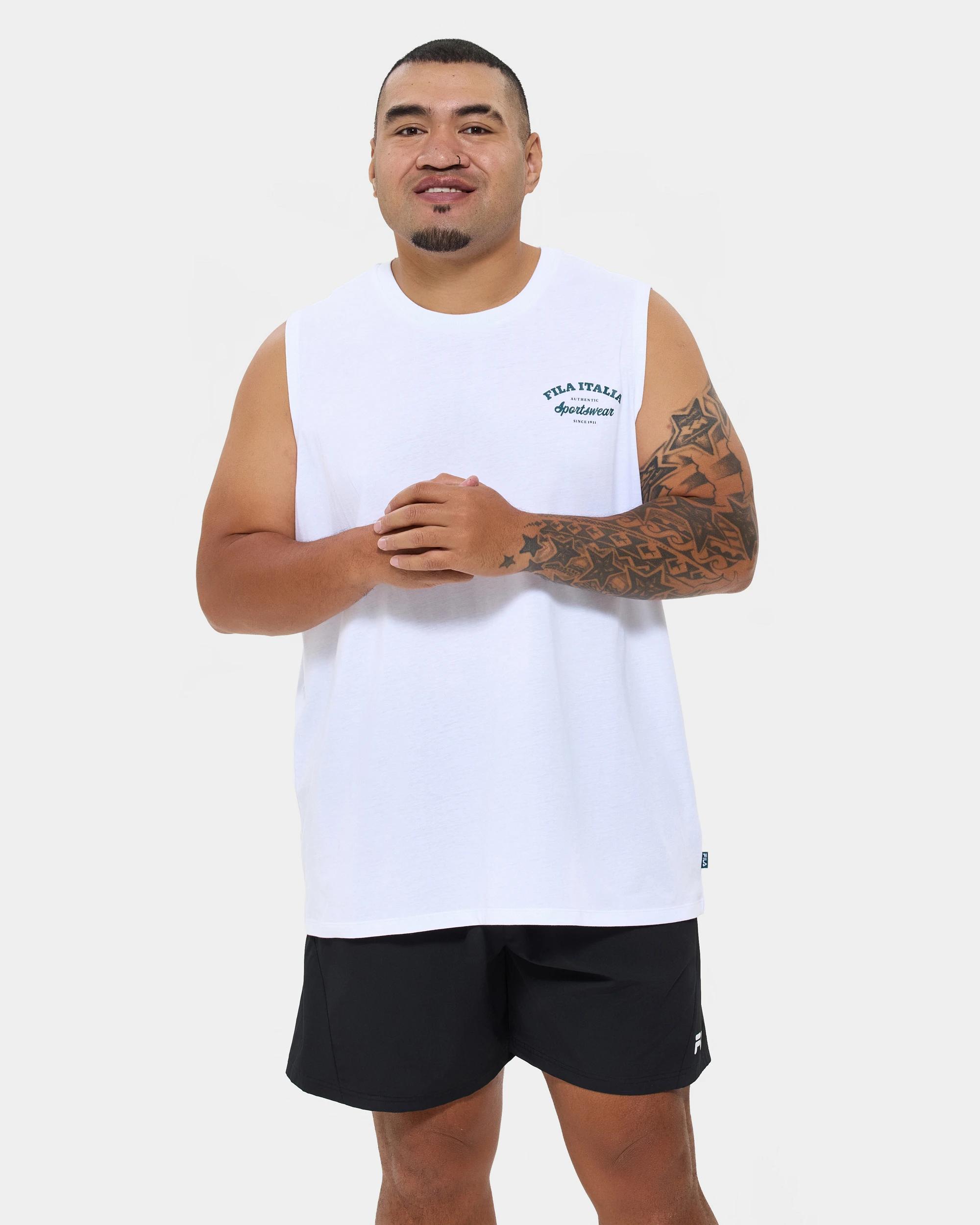 1 Plus Size Kayden Graphic Tank Top - Fila WHITE, 1 of 7