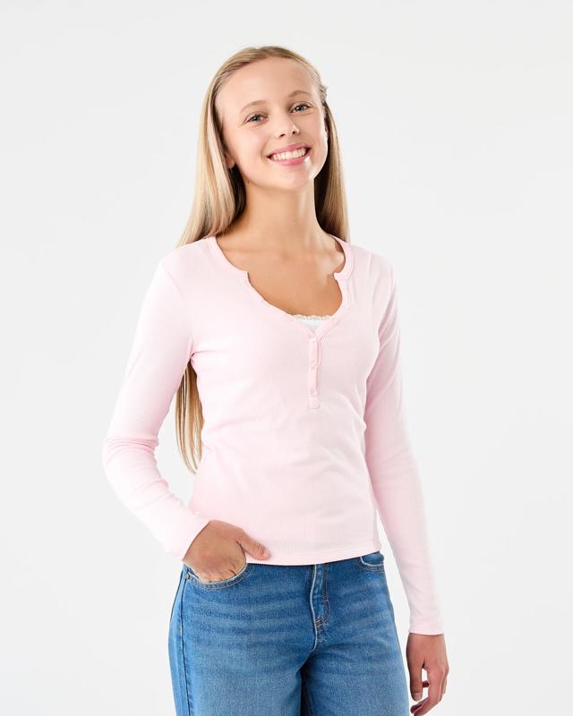 Long Sleeve Henley T-s