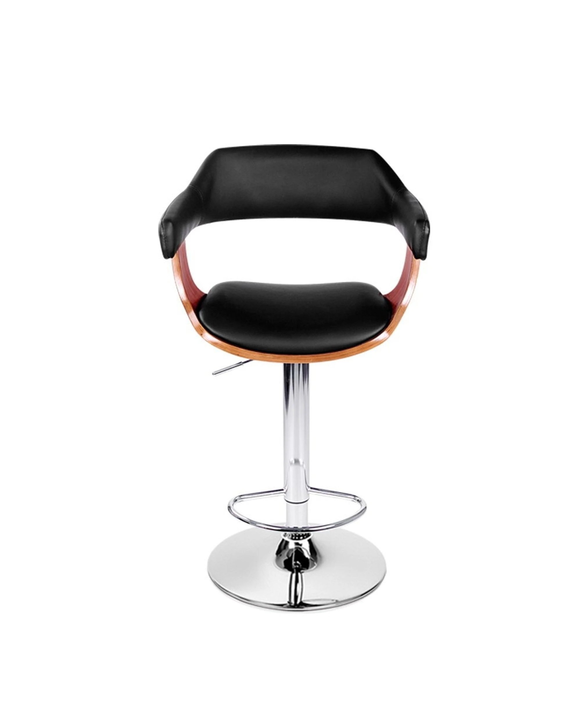 3 Artiss 1x Bar Stools Gas Lift Leather W/armrest
 - Black, 3 of 4