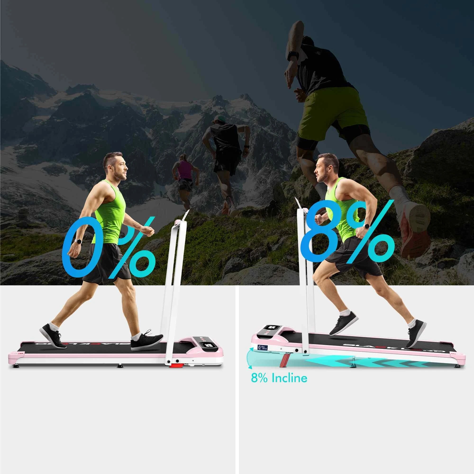 7 Black Lord Treadmill Electric Walking Pad Folding Incline Remote Control - Pink, 7 of 10