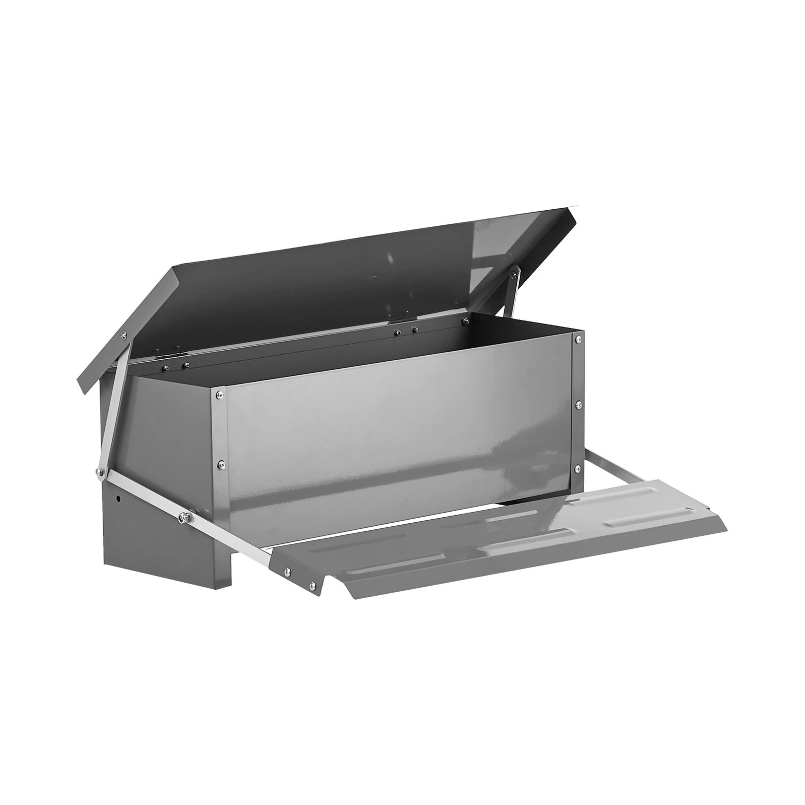 6 Alopet Automatic Chicken Food Feeder Galvanized Treadle Self Opening Feed 10kg - Silver, 6 of 10