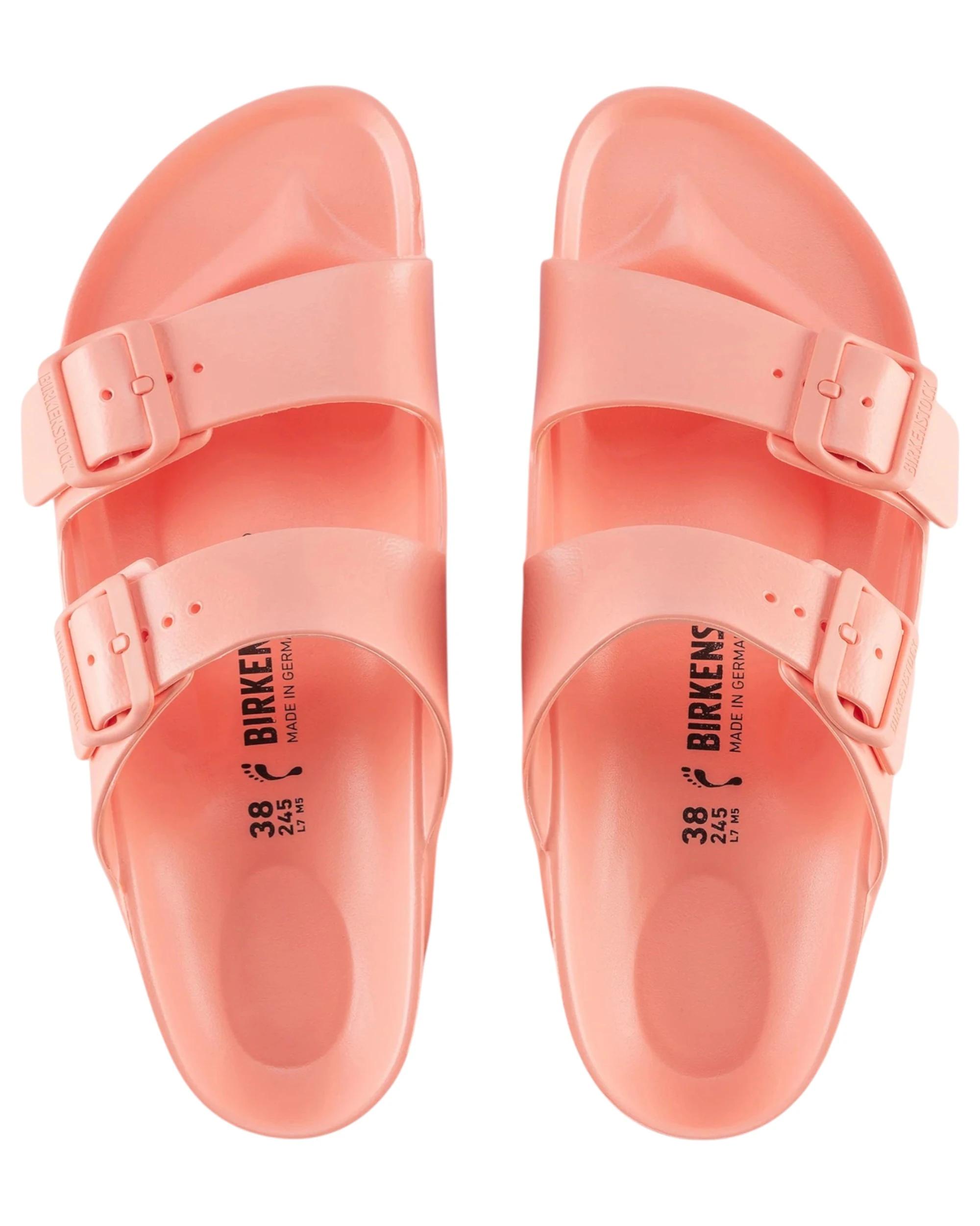 3 Birkenstock Womens Arizona EVA Narrow Slip On Sandals Coral Peach, 3 of 4