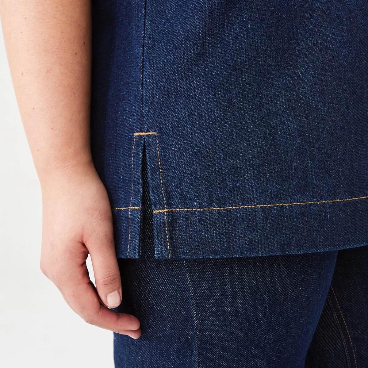 8 Short Sleeve Denim Shirt Indigo Wsh, 8 of 10