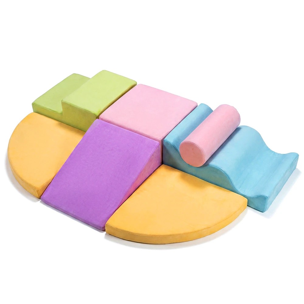 1 Playpals 7 PCS Kids Foam Climbing Blocks Set Toddlers Indoor Soft Toys Playset - Multi, 1 of 3
