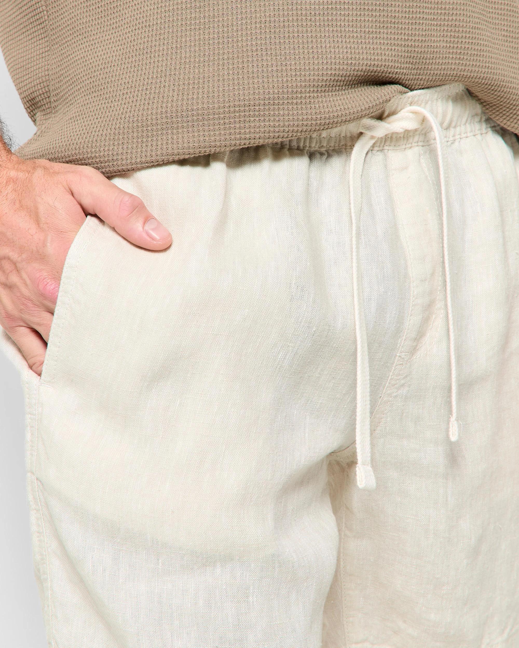 5 Target European Linen Shorts LIGHT STONE, 5 of 6