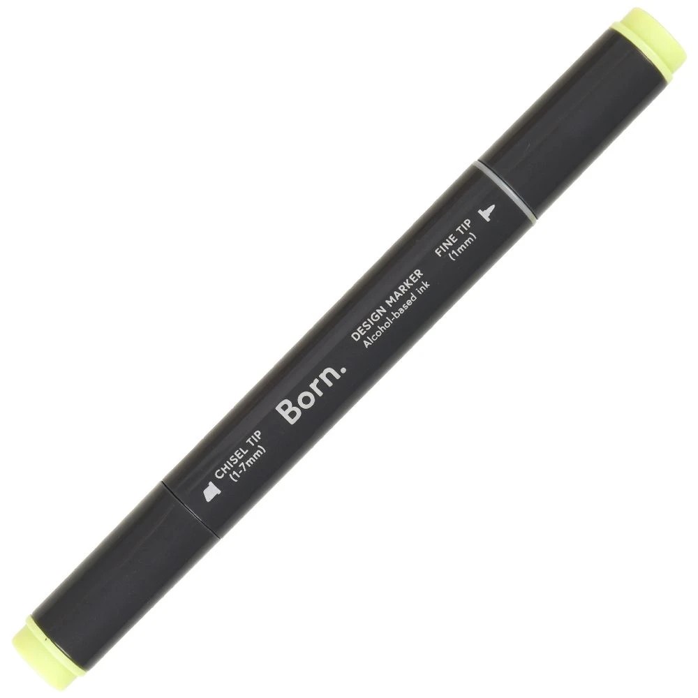 4 Born Professional Dual-Tip Artist Marker Yellow Green G289, 4 of 4