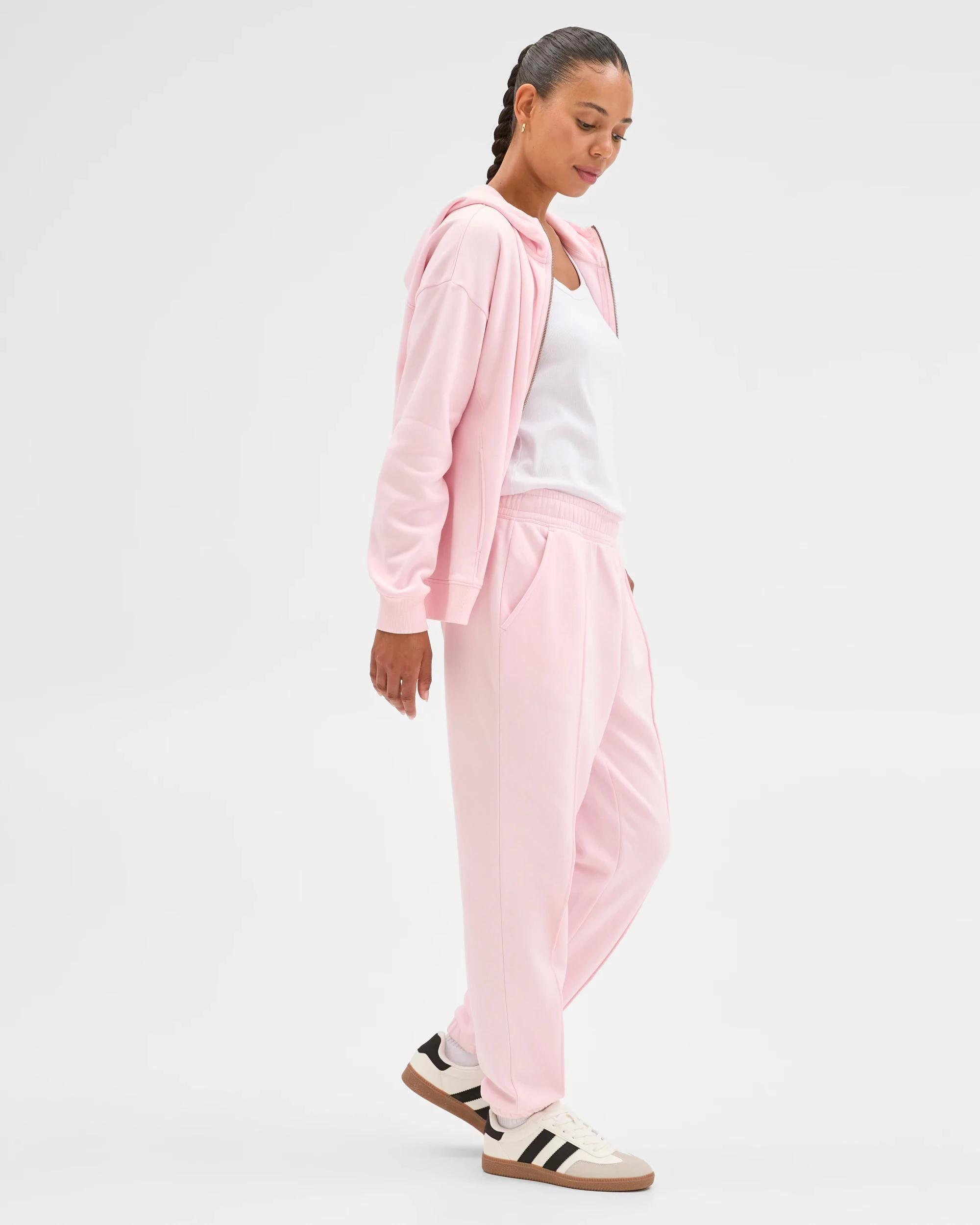 2 Target Active Active Australian Cotton Blend Fleece Trackpants BARLEY PINK/PINTUCK, 2 of 3