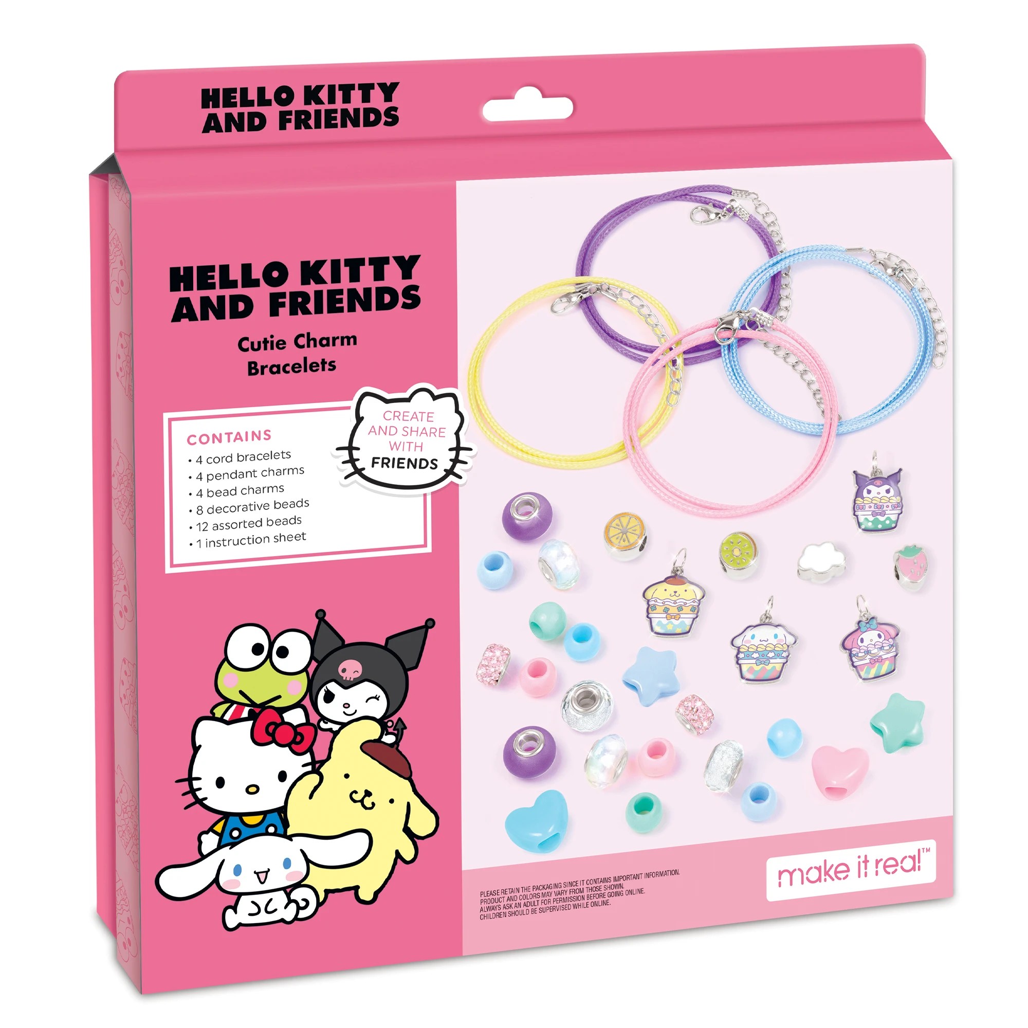 2 33 Piece Make It Real Hello Kitty and Friends Cutie Charm Bracelets, 2 of 5