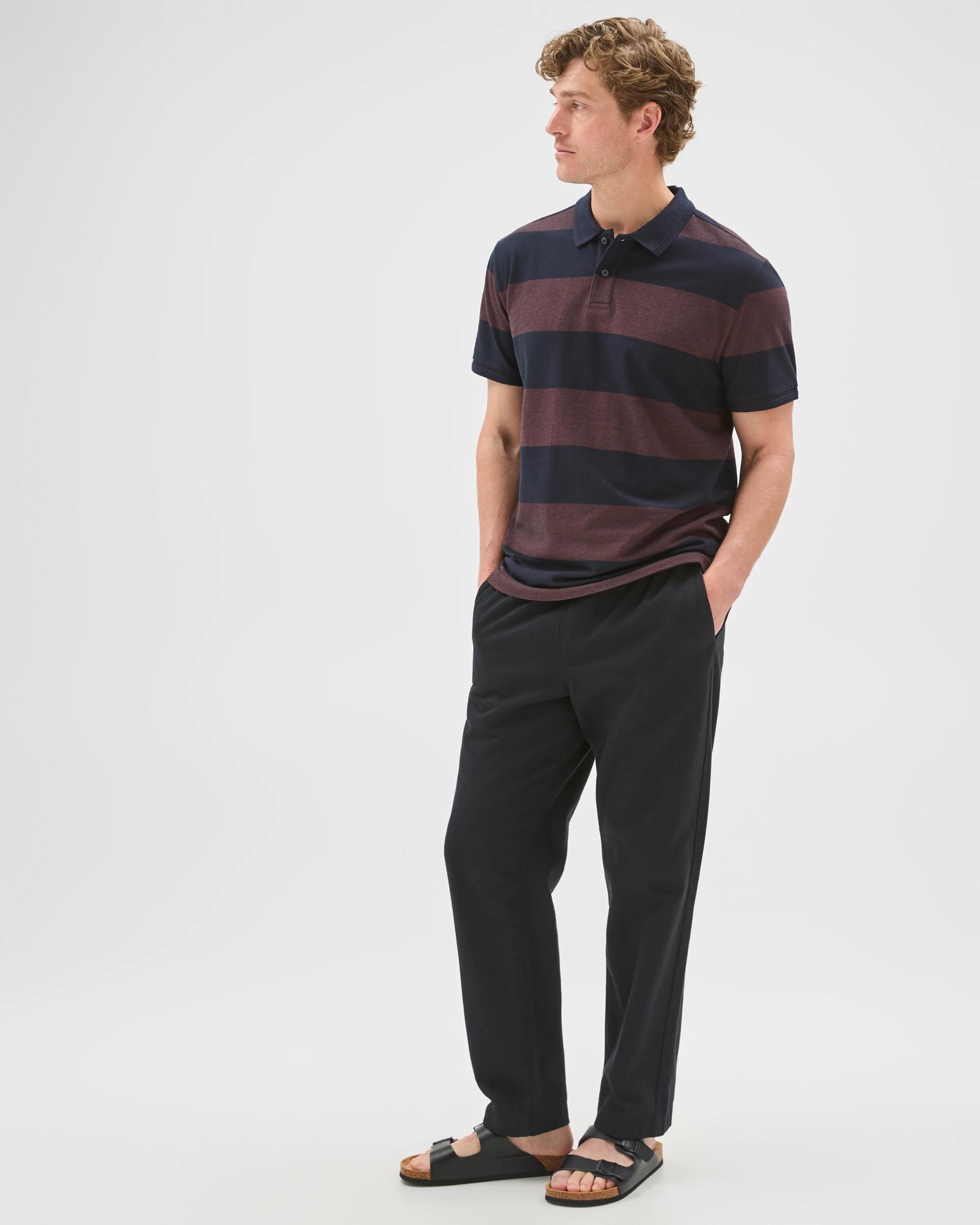 8 Target Australian Cotton Stripe Polo Top BROWN STONE, 8 of 9
