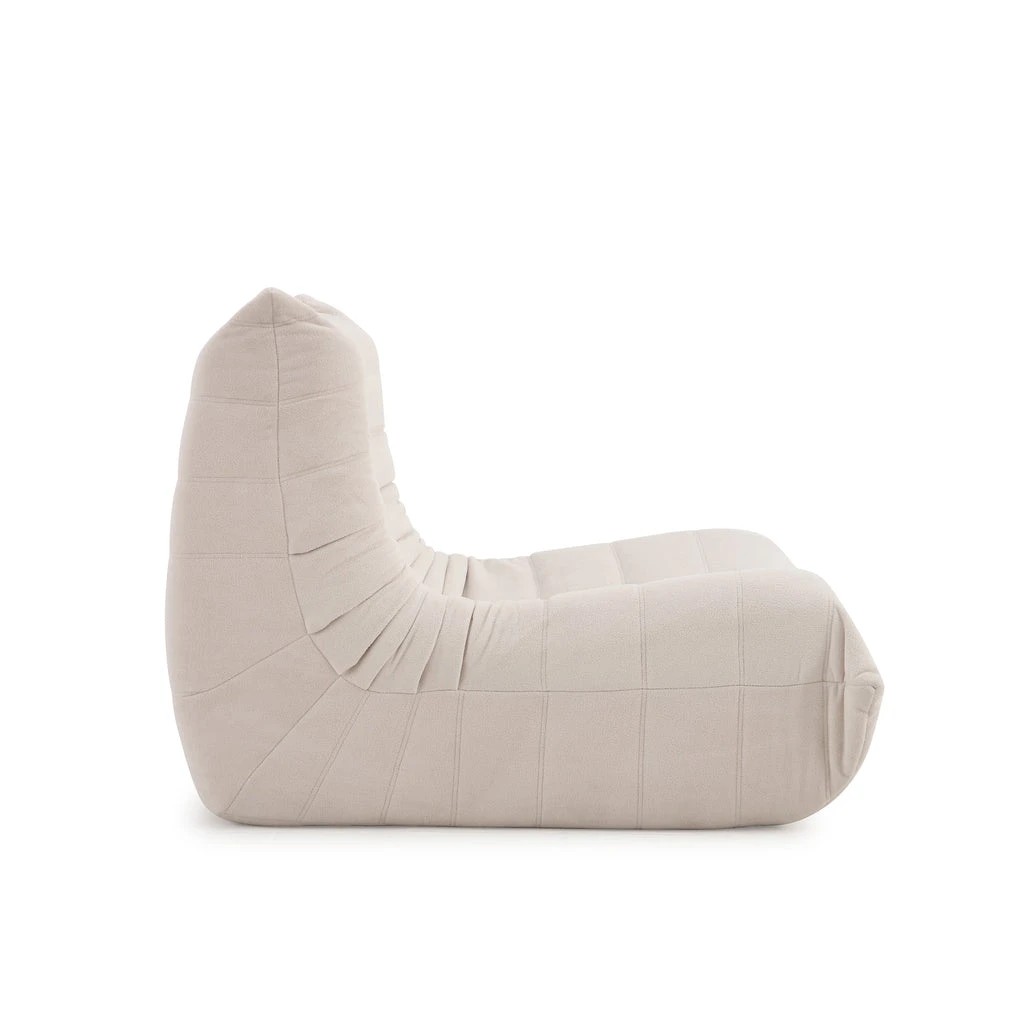 3 Zzz Atelier Caterpillar Floor Lounger Chair Foam Sofa - Beige, 3 of 6