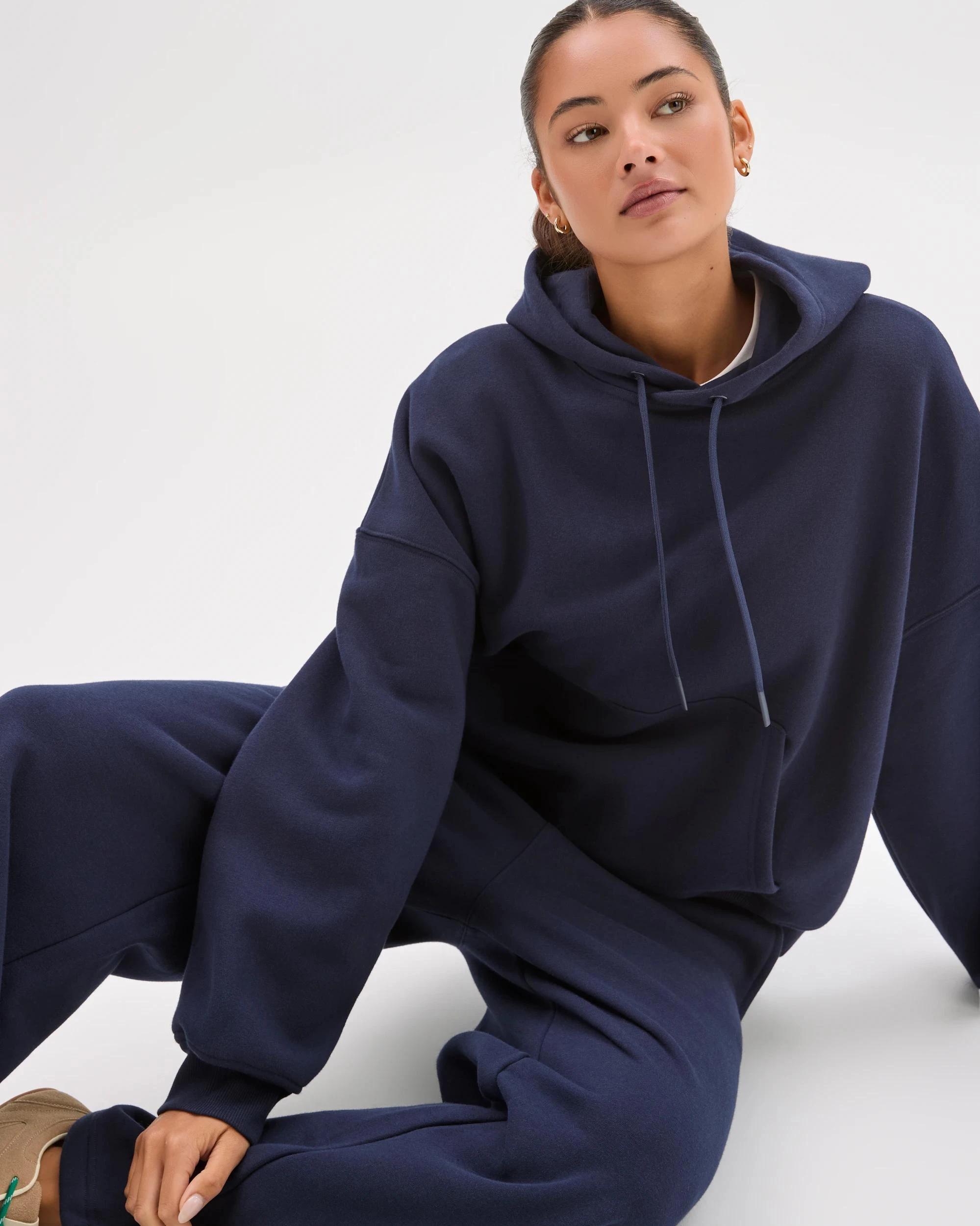 4 Lily Loves Australian Cotton Blend Hoodie DEEP NAVY, 4 of 6