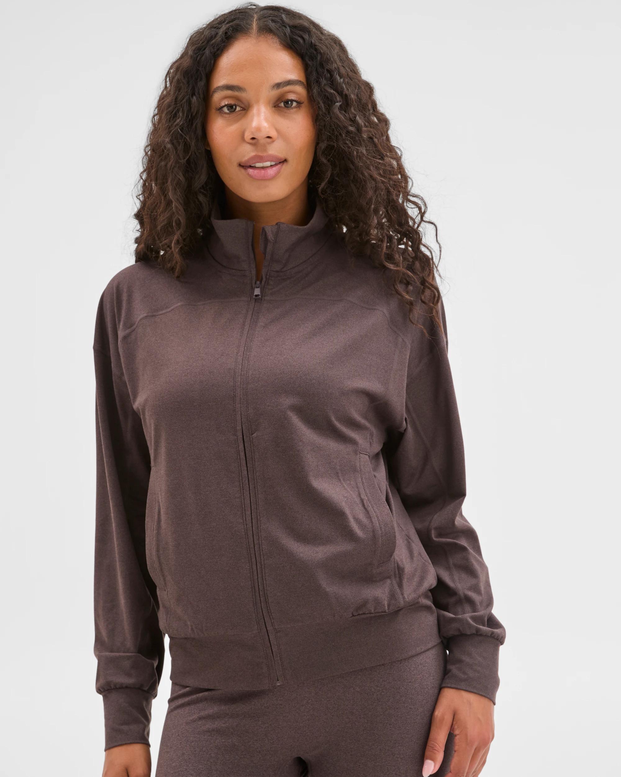 2 Target Active Active Studio Luxe Zip Through Jacket COCOA MARLE, 2 of 6