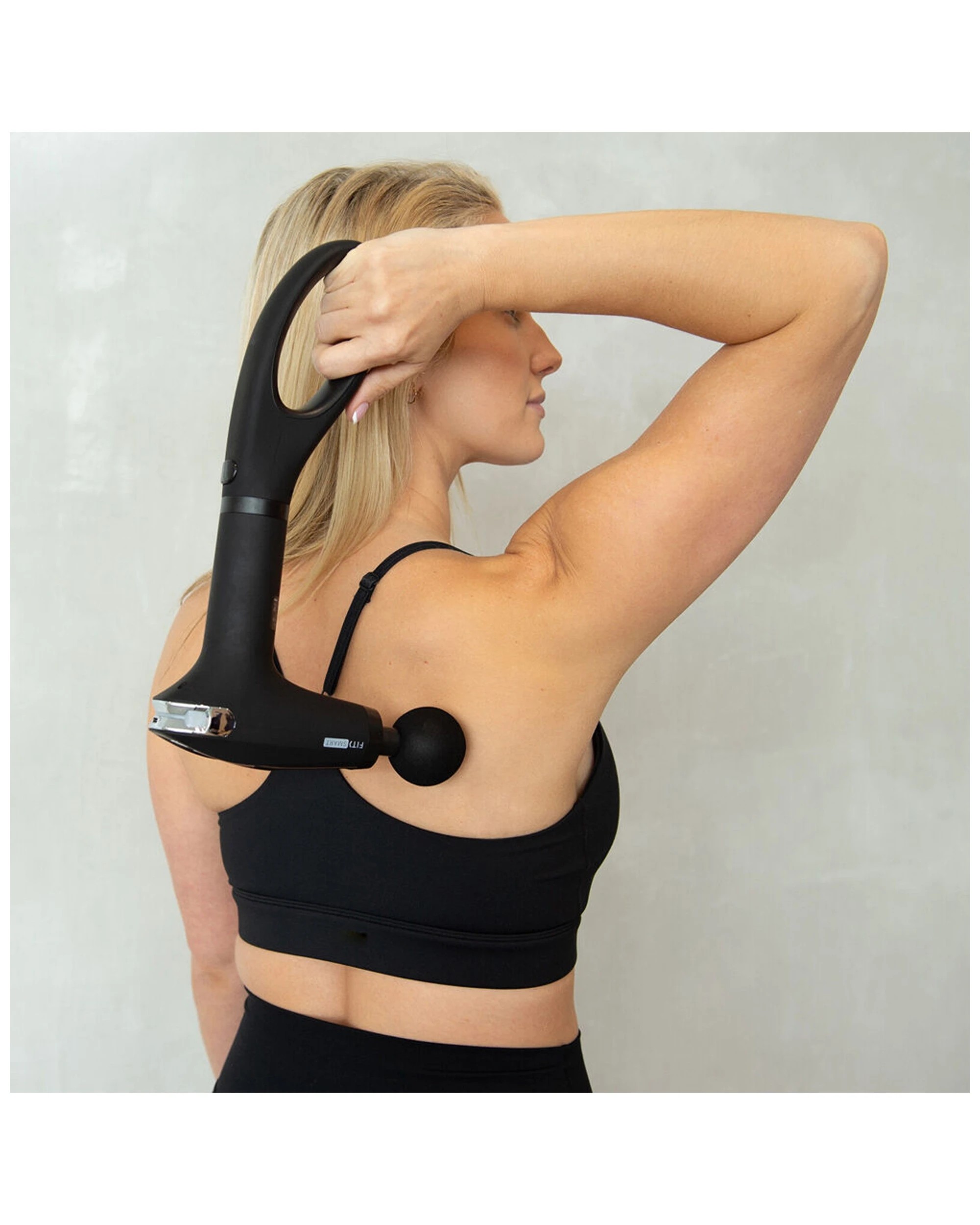 5 FitSmart FS-4500 I-Reach 30W Massage Gun 14x33cm Deep Tissue 5 Attachments - Black, 5 of 6