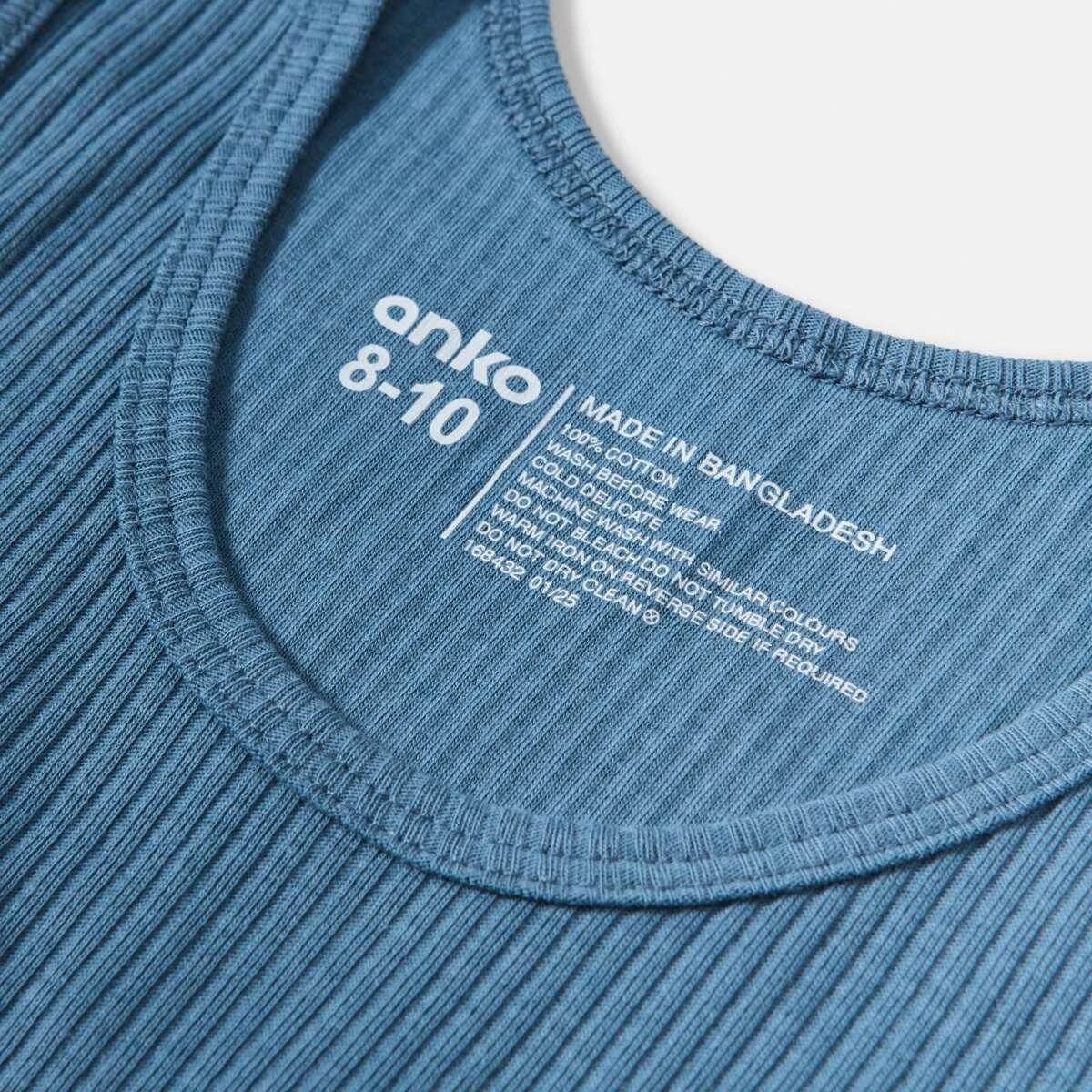 8 3 Pack Super Soft Singlets Blu Multi, 8 of 9