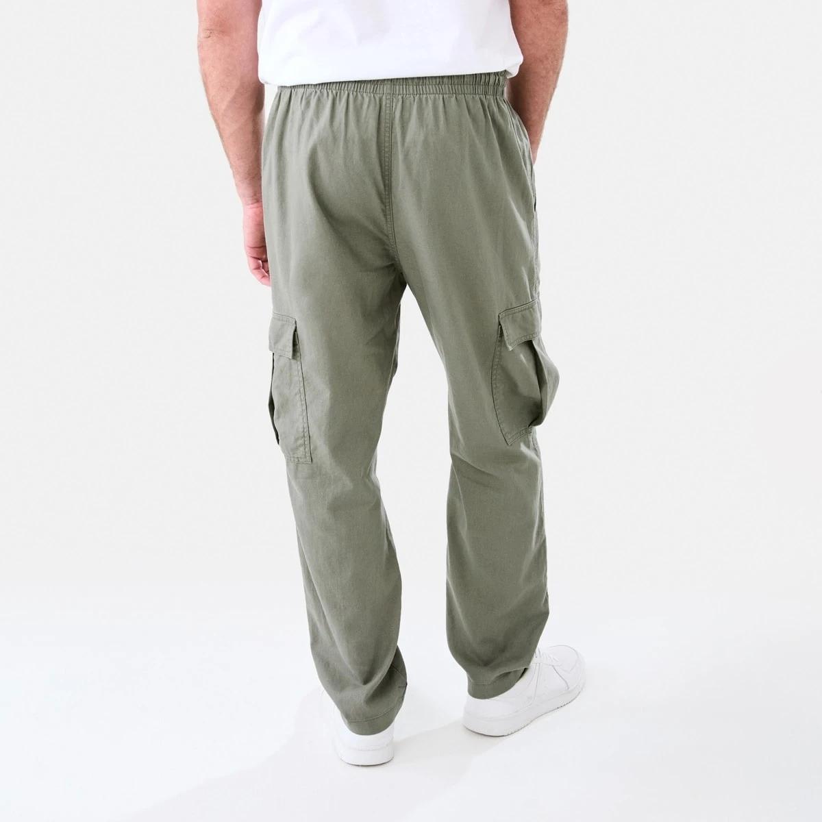 3 Linen Cargo Pants Grn Tea, 3 of 7