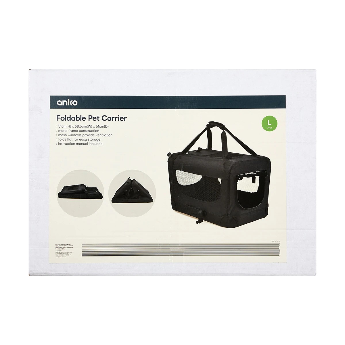 10 Pet Carrier Foldable - Large, 10 of 10