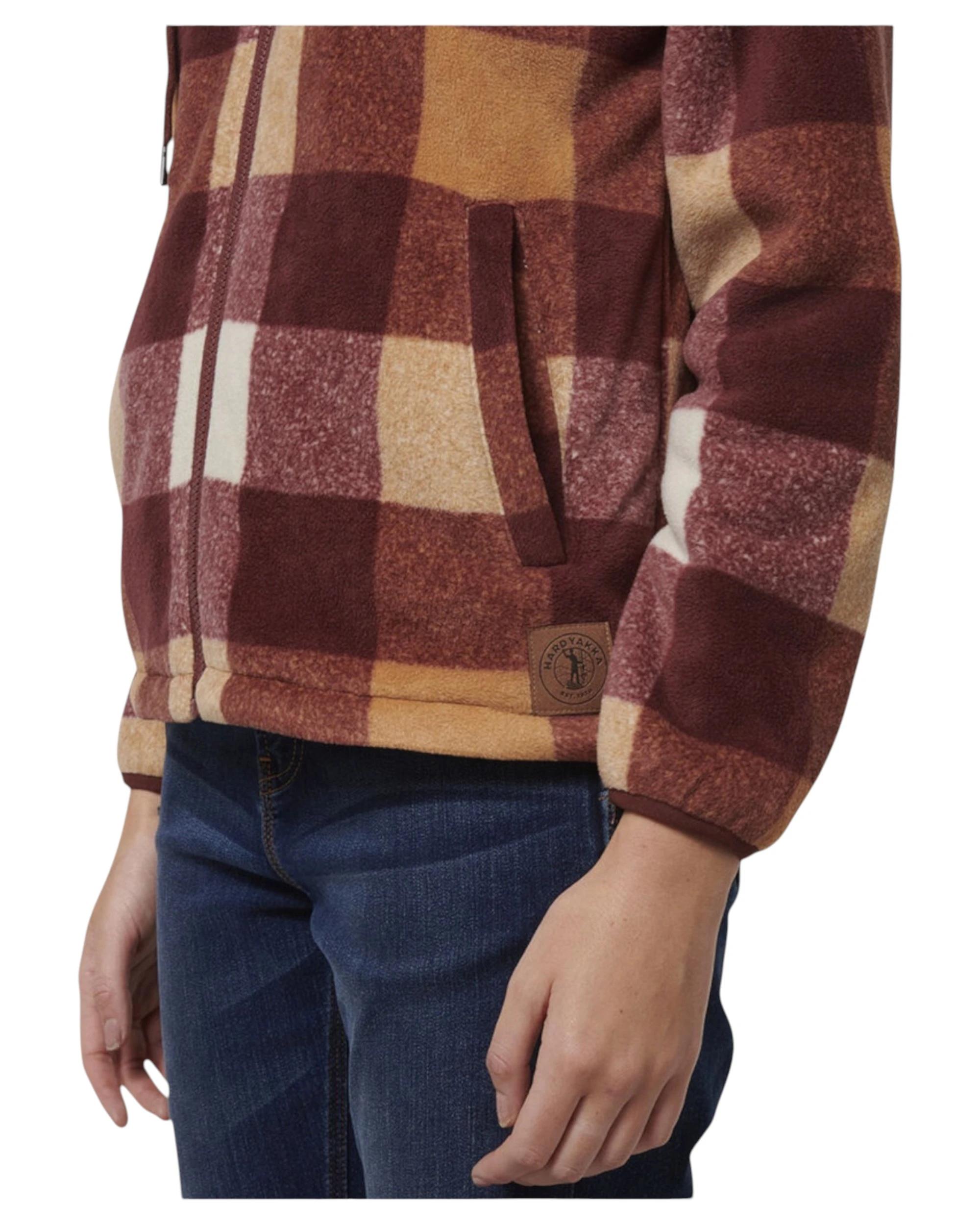 8 Hard Yakka Womens Check Zoodie Fleece Zip Up Hoodie Autumn AUTUMN, 8 of 10