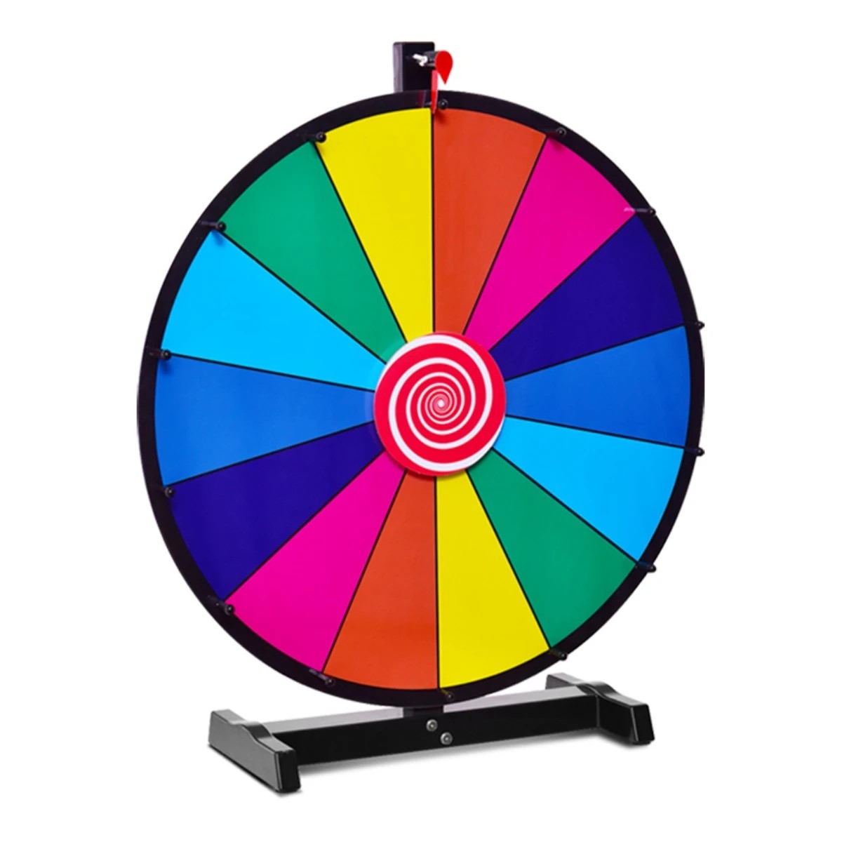 1 Costway 48cm Prize Wheel Editable Dry Erase 14 Slots Fortune Spinning Game w/Storage Box, 1 of 3