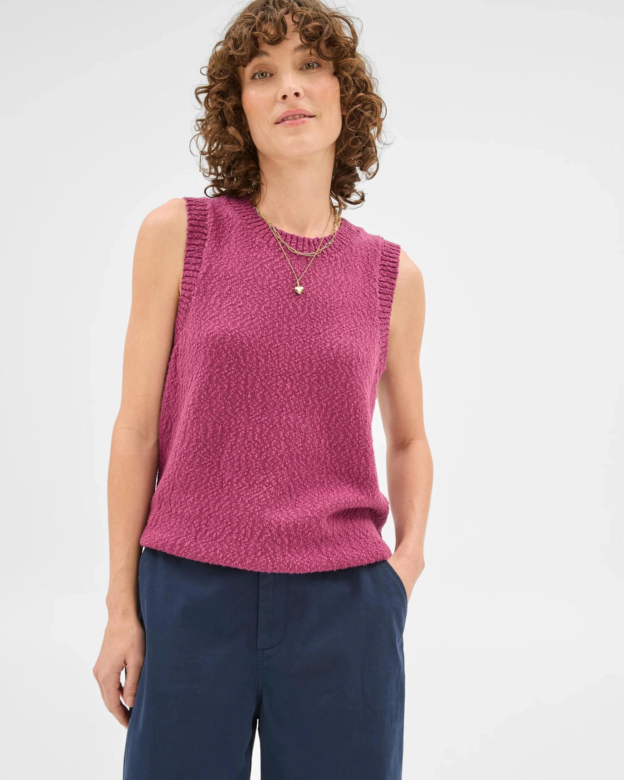 3 Target Australian Cotton Sleeveless Boucle Shell Tank Top DAMSON, 3 of 6