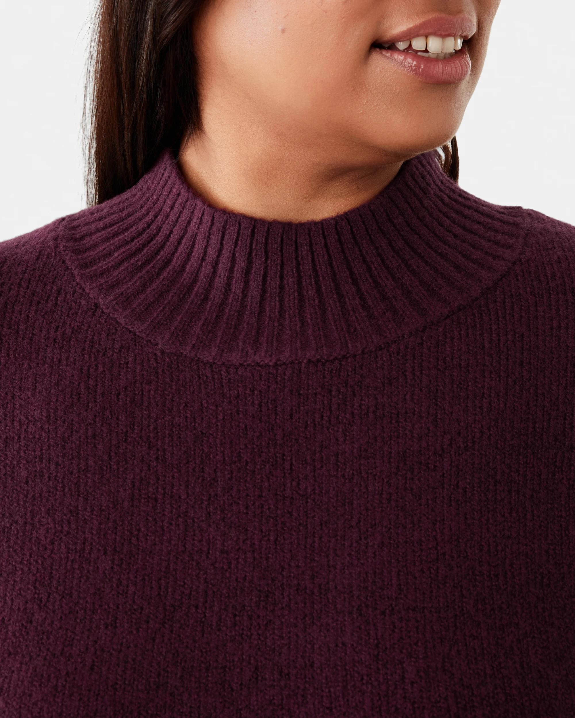 5 Curve Funnel Neck Jumper Prt Royal, 5 of 7