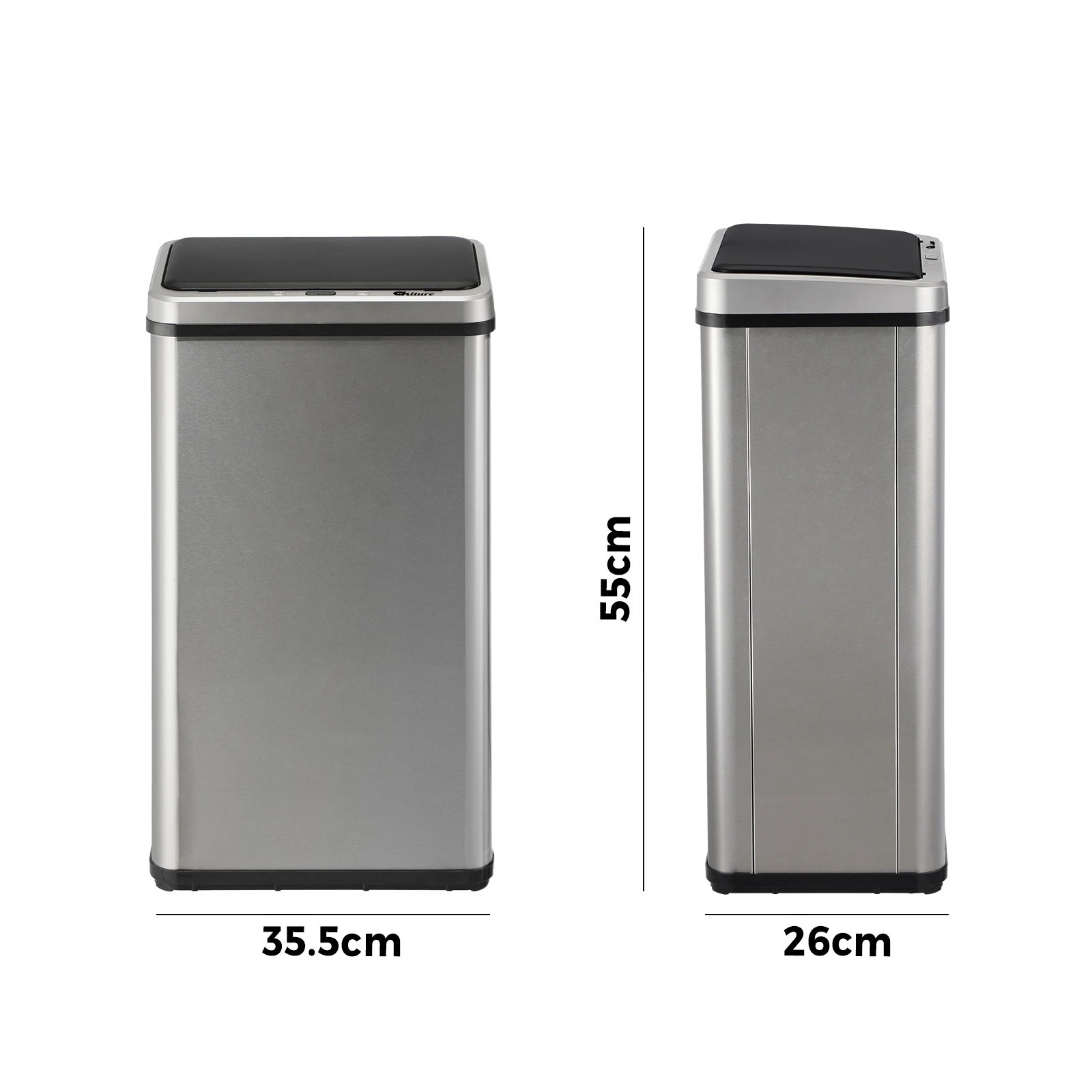 10 Oikiture 40L Motion Sensor Rubbish Bin - Silver, 10 of 10